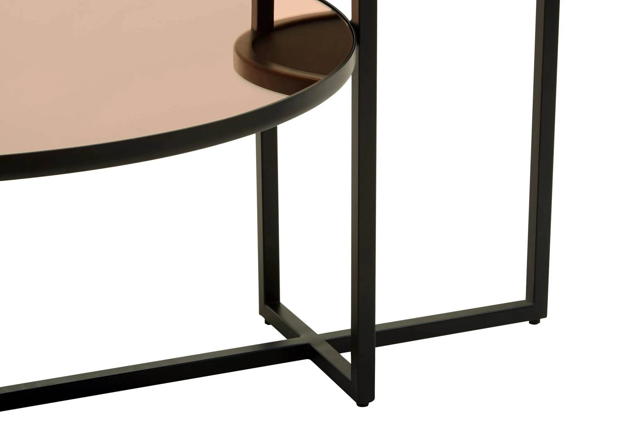Cercle Smoked Mirror 2 Tier Coffee Table - Tables, photo 6 of 8