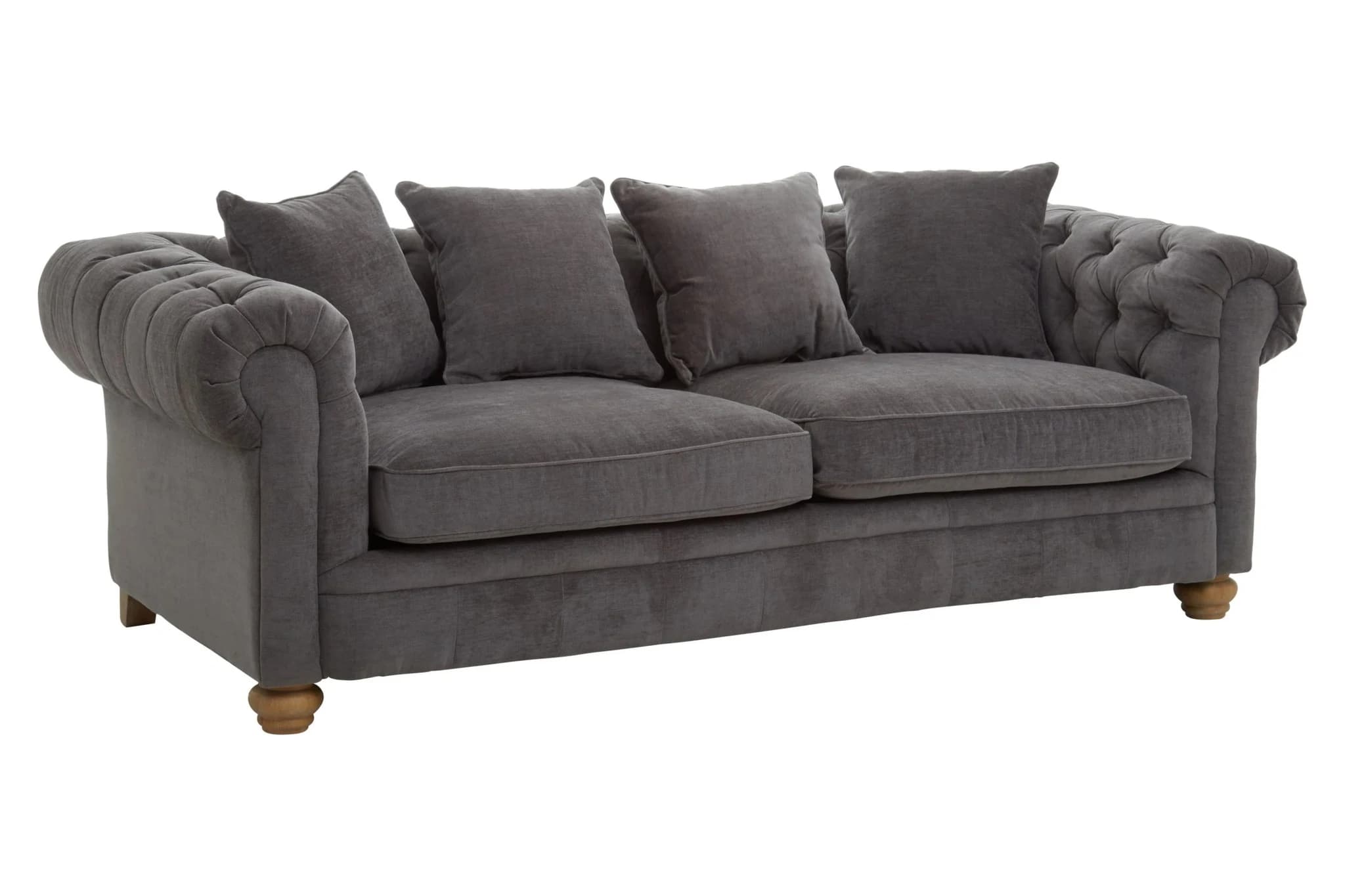 Spencer Grey Fabric 3 Seater Sofa - Seating, photo 4 of 8