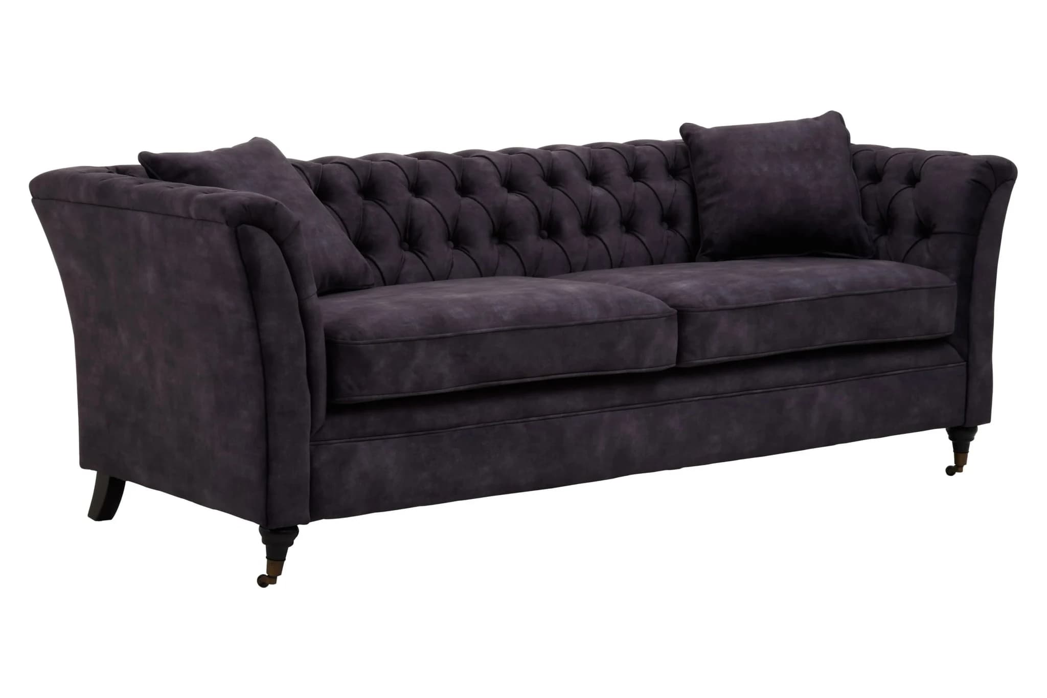Sabrina Three Seat Grey Velvet Sofa - Seating, photo 4 of 8