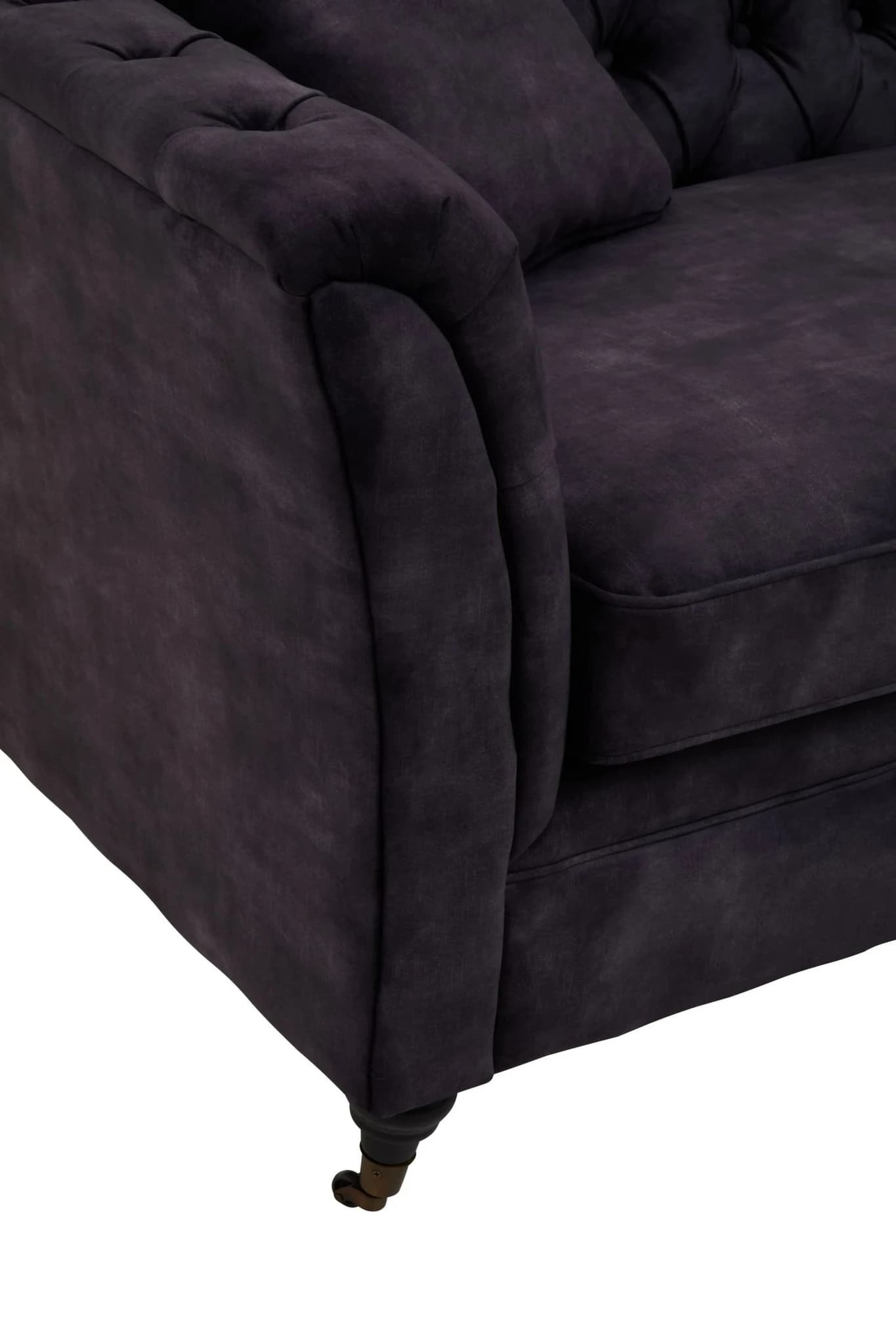Sabrina Three Seat Grey Velvet Sofa - Seating, photo 8 of 8