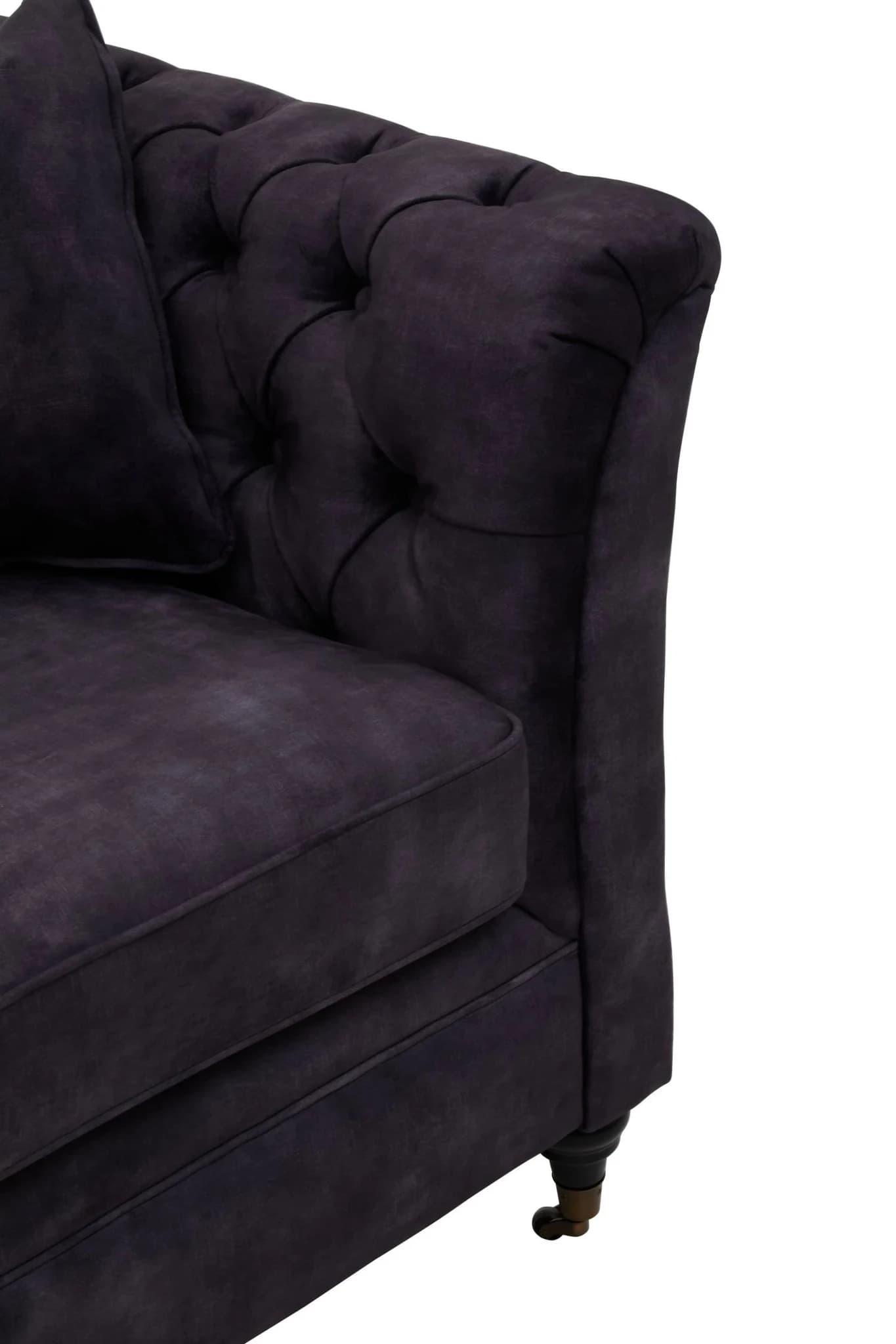 Sabrina Three Seat Grey Velvet Sofa - Seating, photo 7 of 8