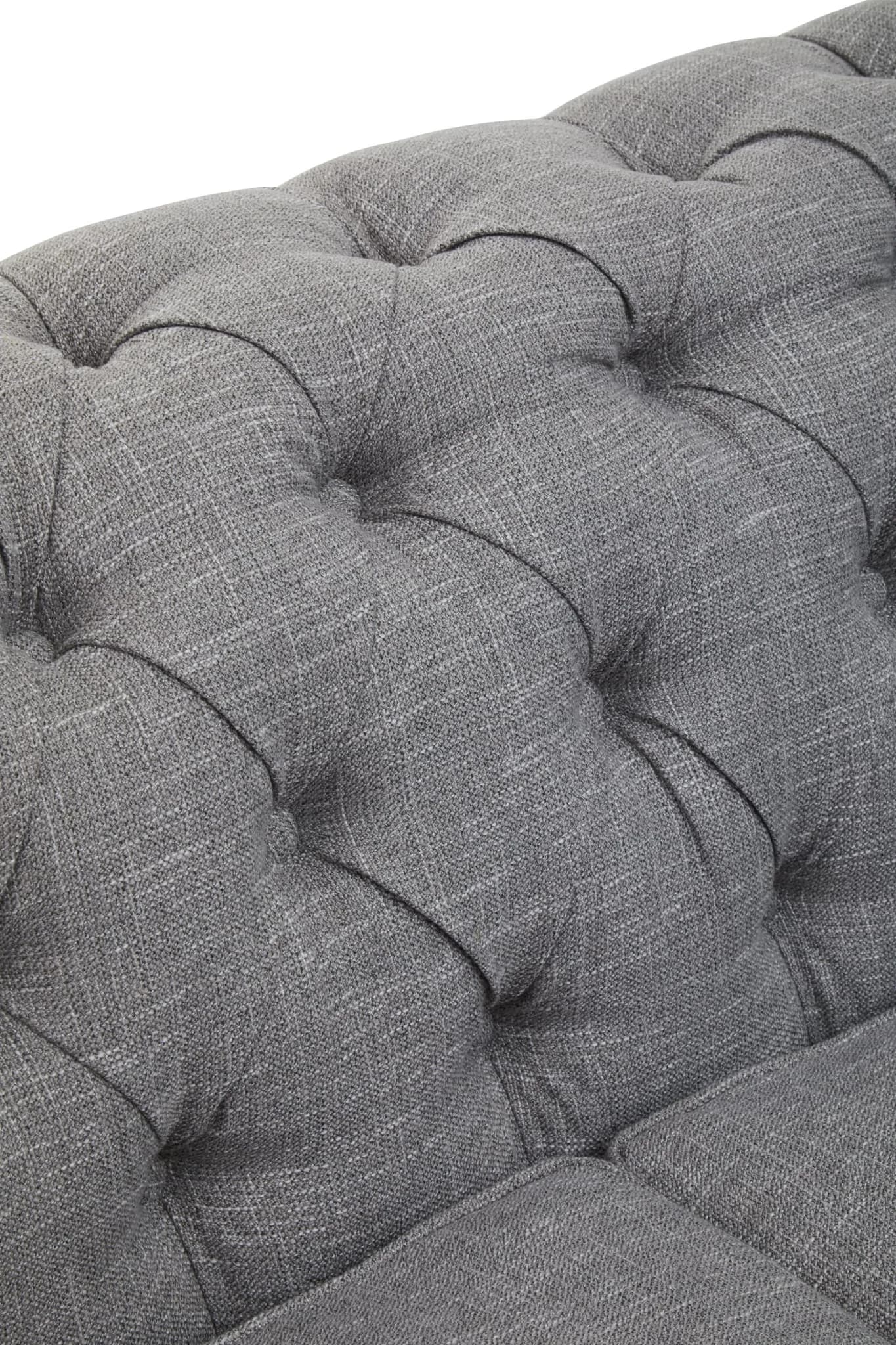 Stella Grey Linen 3 Seater Chesterfield Sofa - Seating, photo 5 of 8