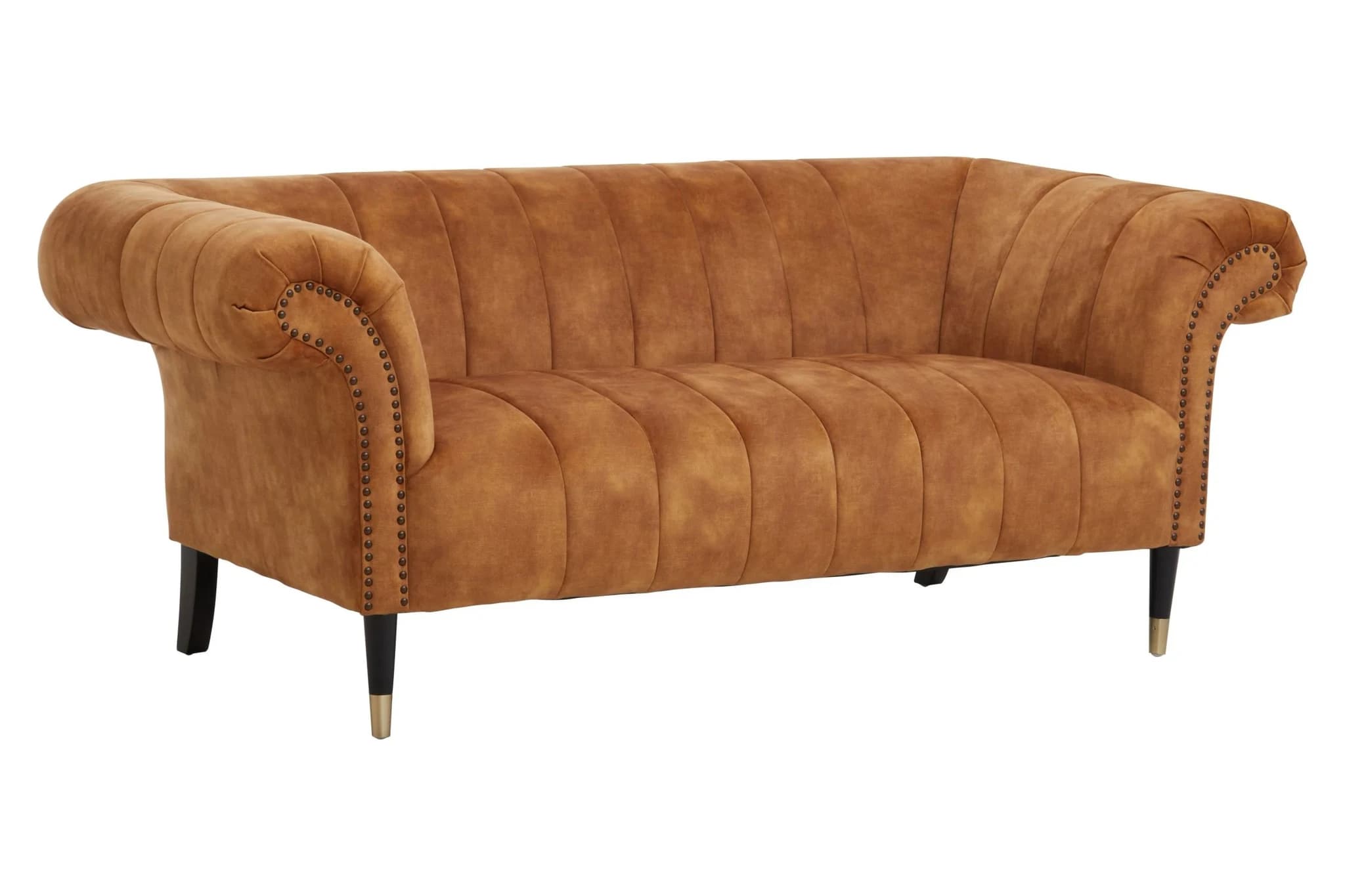 Siena Two Seat Gold Velvet Sofa - Seating, photo 4 of 8