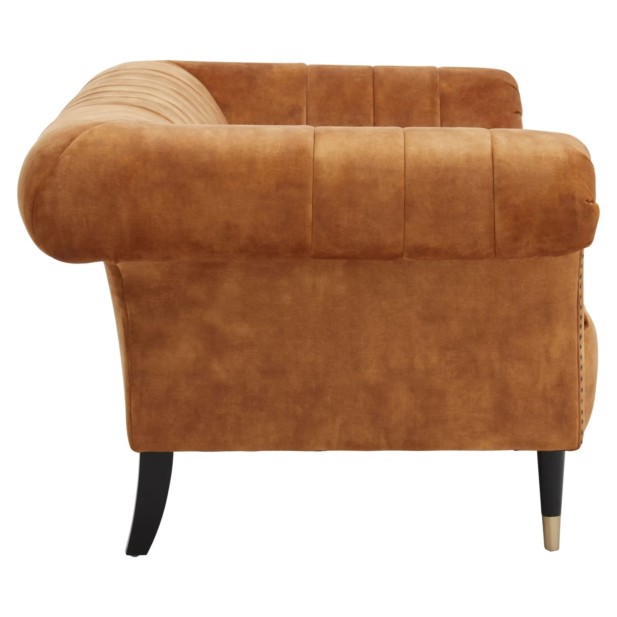Siena Two Seat Gold Velvet Sofa - Seating, photo 3 of 8