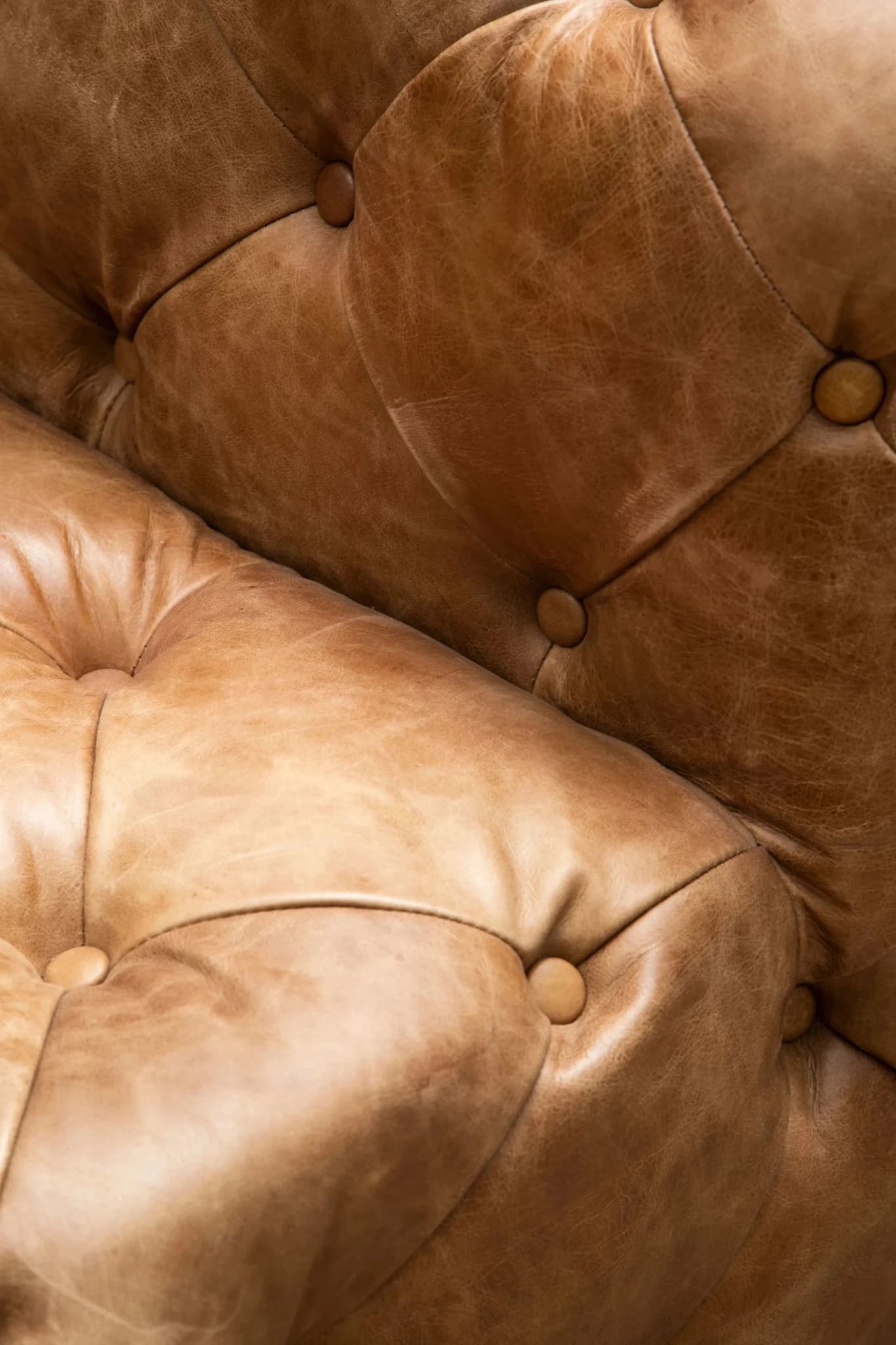 Hoxton Brown Leather Left Arm Modern Chesterfield Sofa - Seating, photo 2 of 2