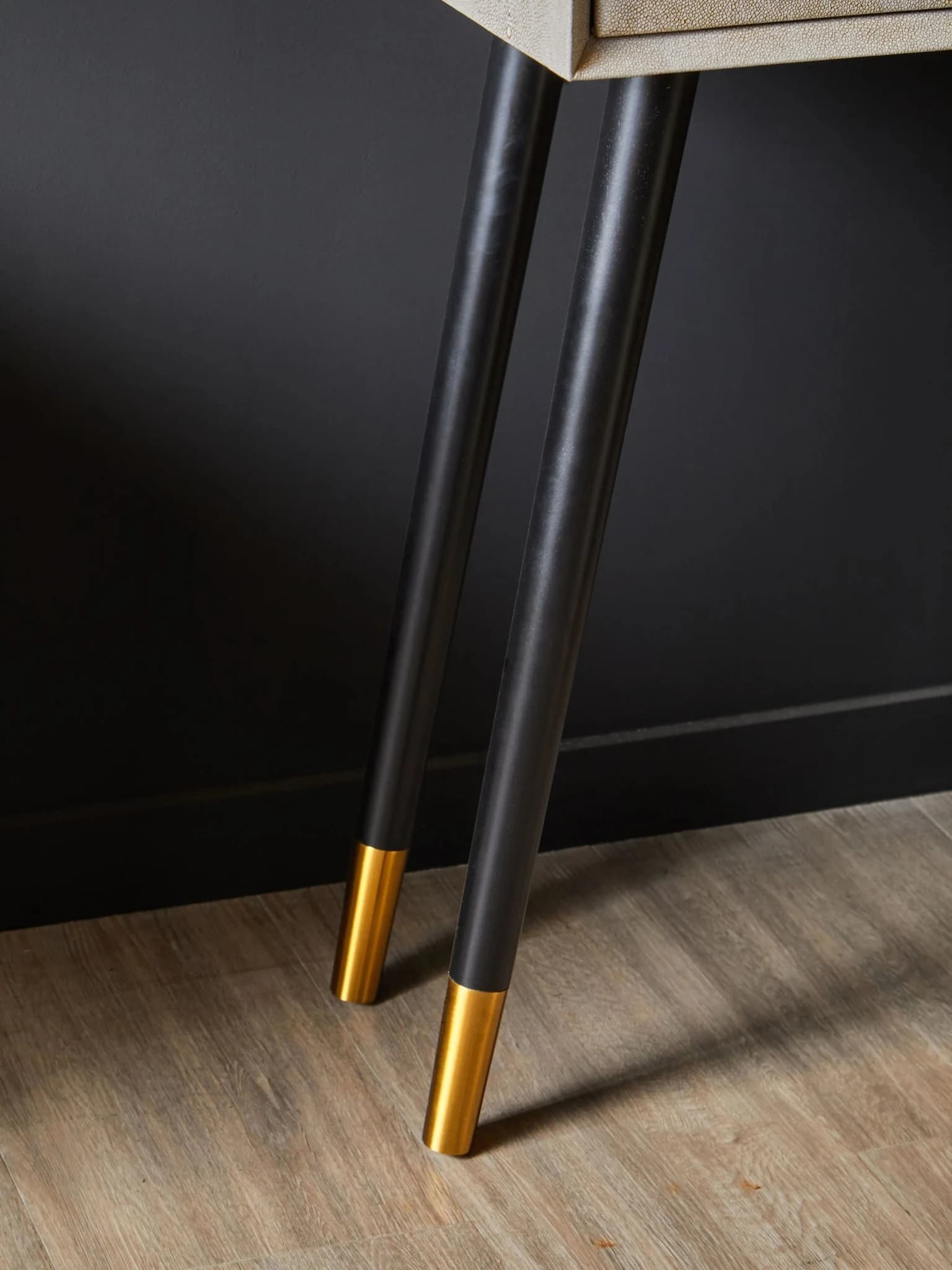 Cadio Shagreen Effect Two Drawer Console Table - Tables, photo 2 of 8