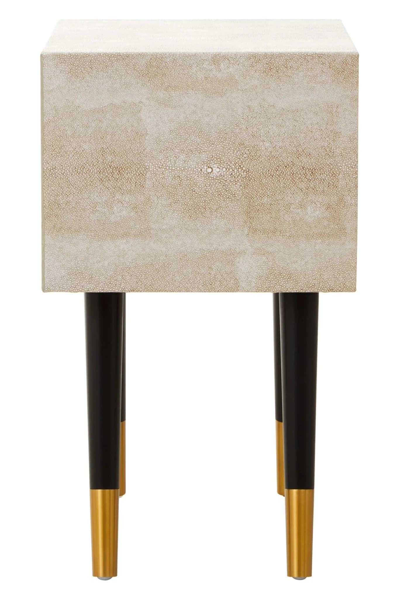 Cadio 2 Drawer Shagreen Effect Side Table - Tables, photo 5 of 8