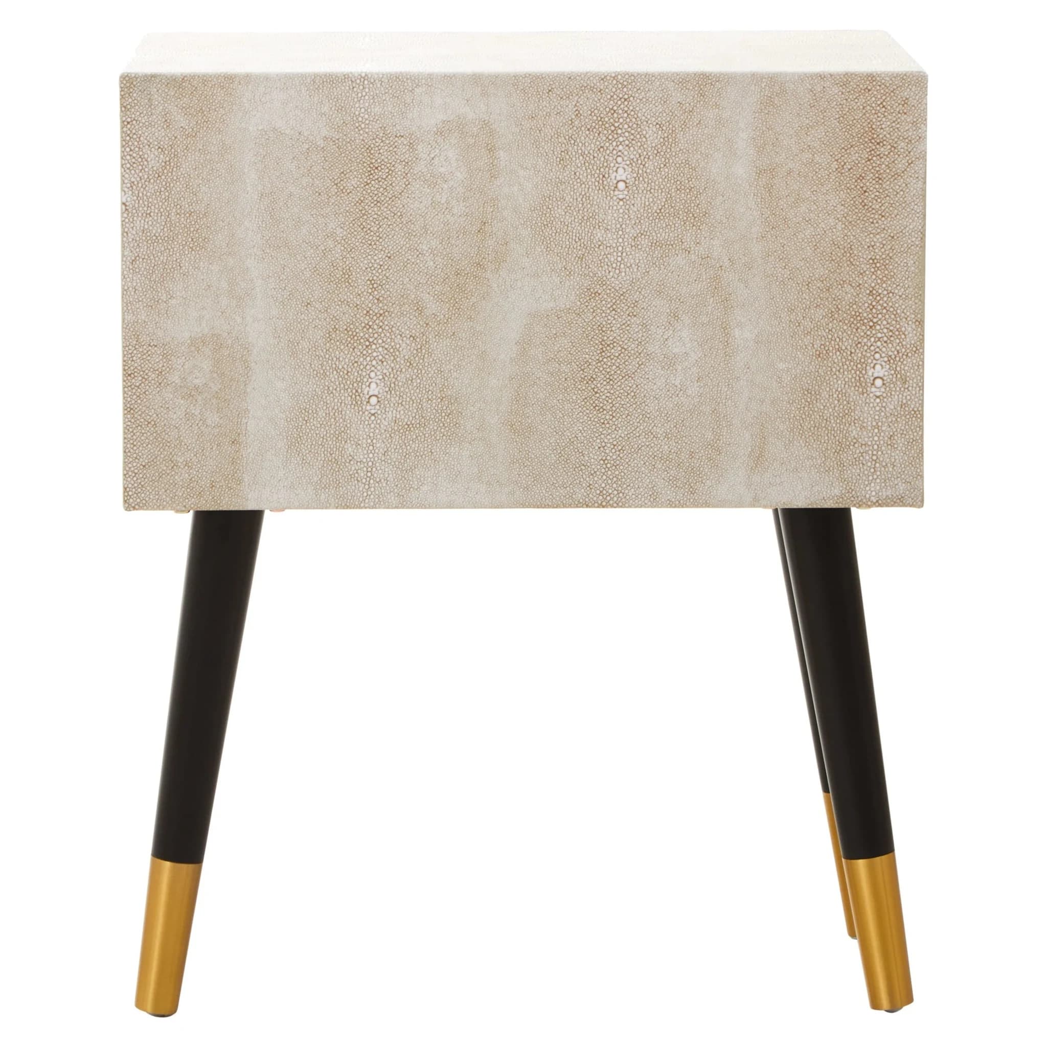 Cadio 2 Drawer Shagreen Effect Side Table - Tables, photo 4 of 8