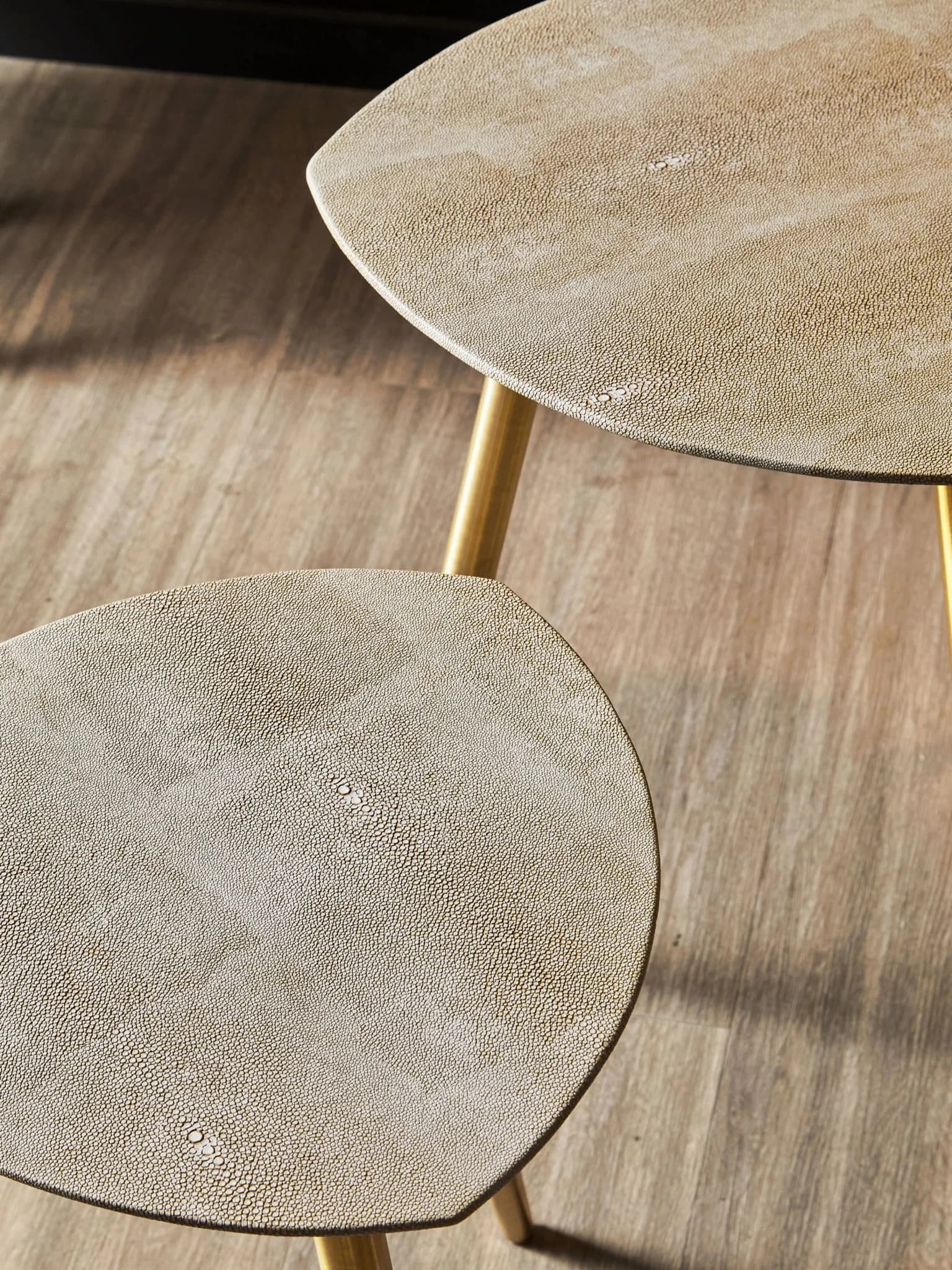 Cadio Shagreen Effect Set Of Two Side Tables - Tables, photo 5 of 8
