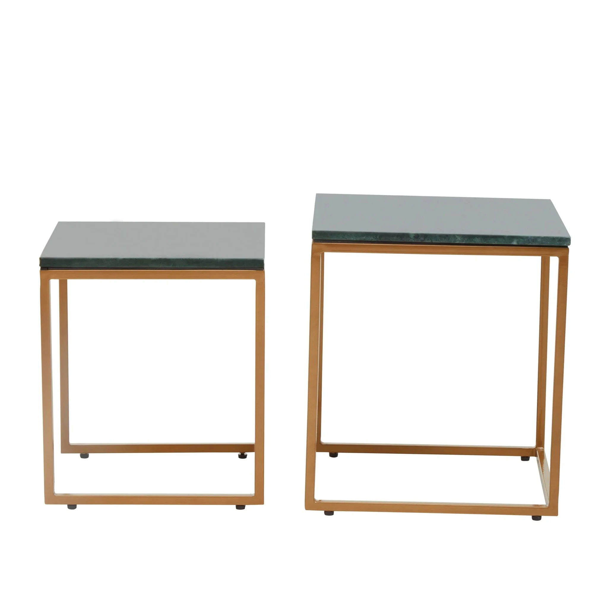 Varana Nest Of Two Green Marble Top Tables - Tables, photo 3 of 7