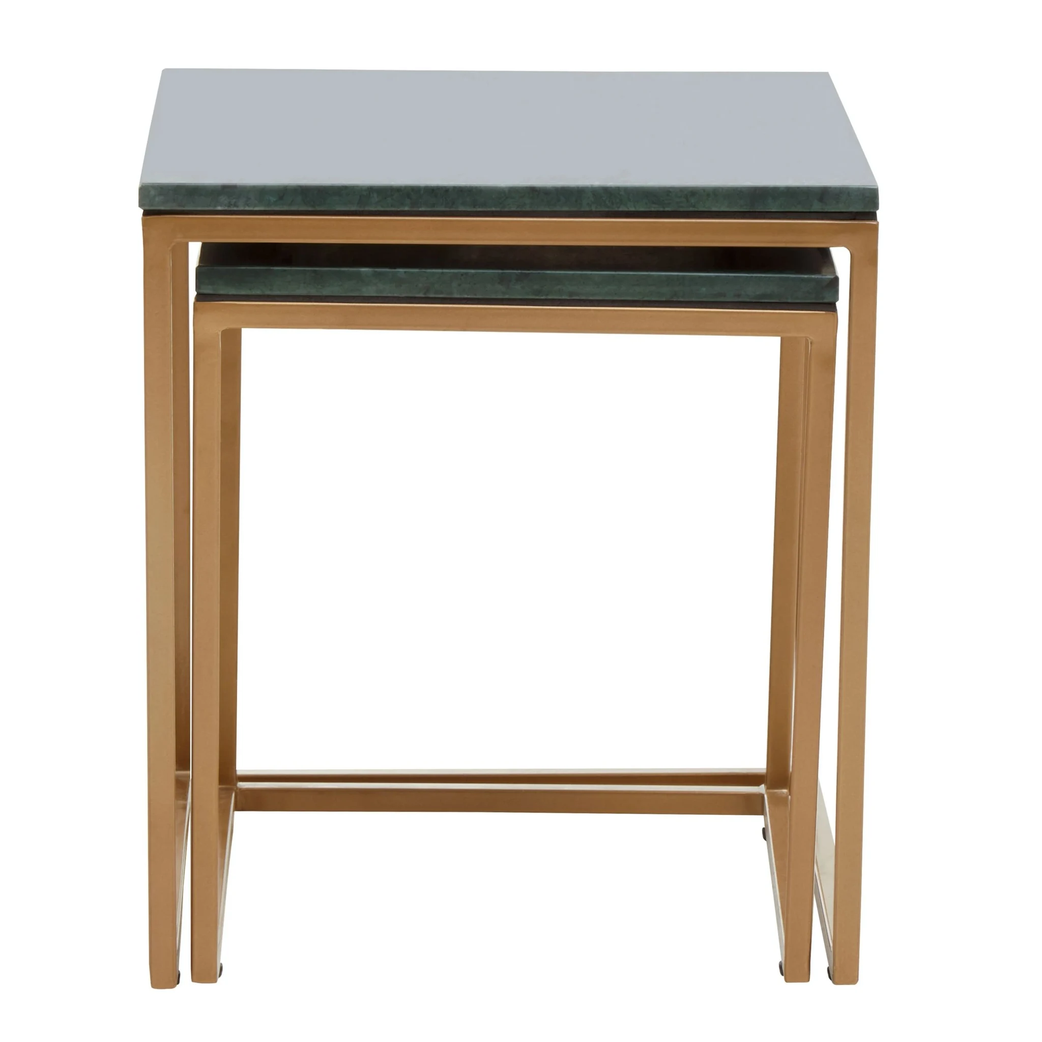 Varana Nest Of Two Green Marble Top Tables - Tables, photo 2 of 7