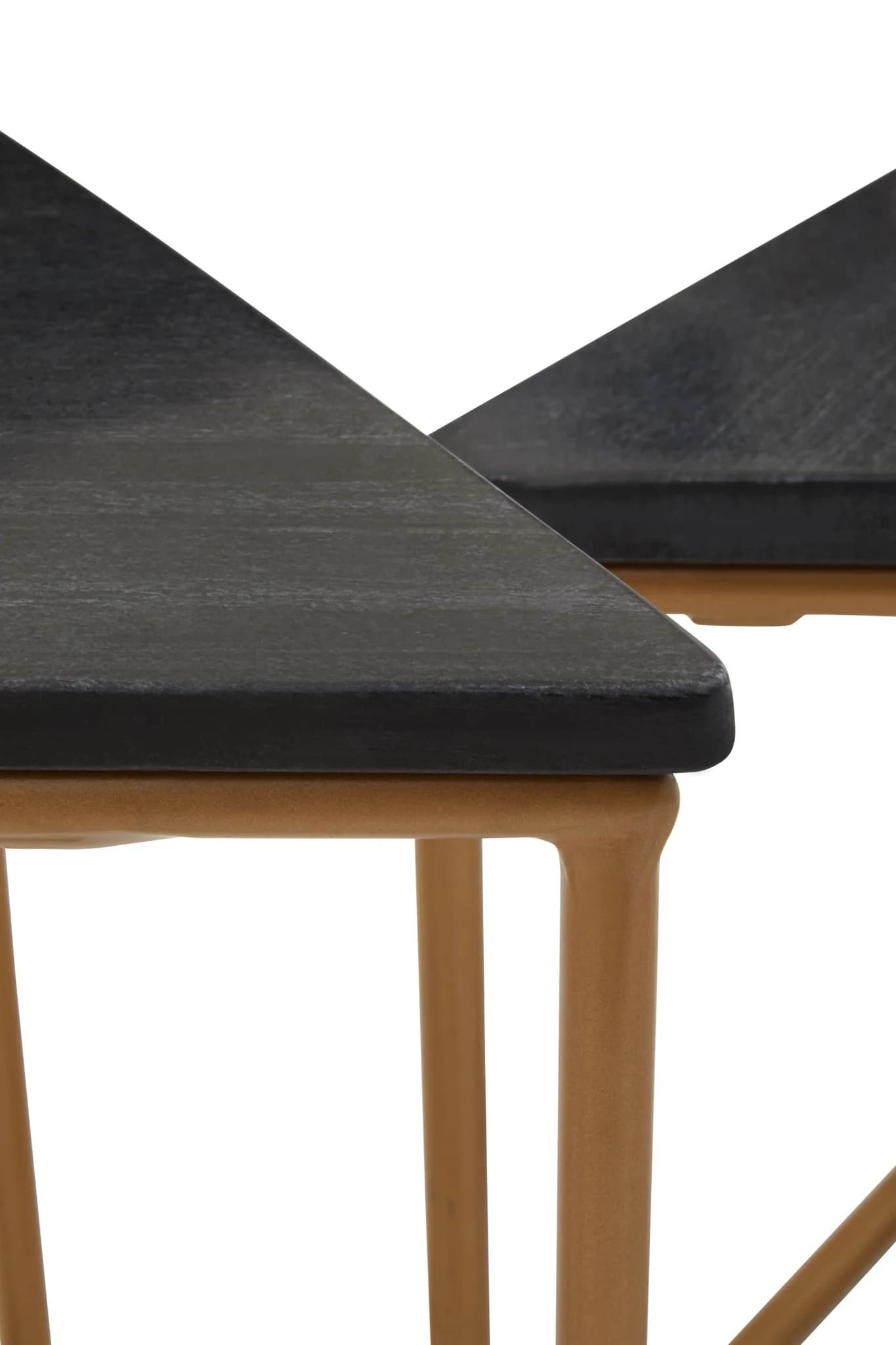 Varana Black Marble Top Nest Of Three Triangular Tables - Tables, photo 8 of 8