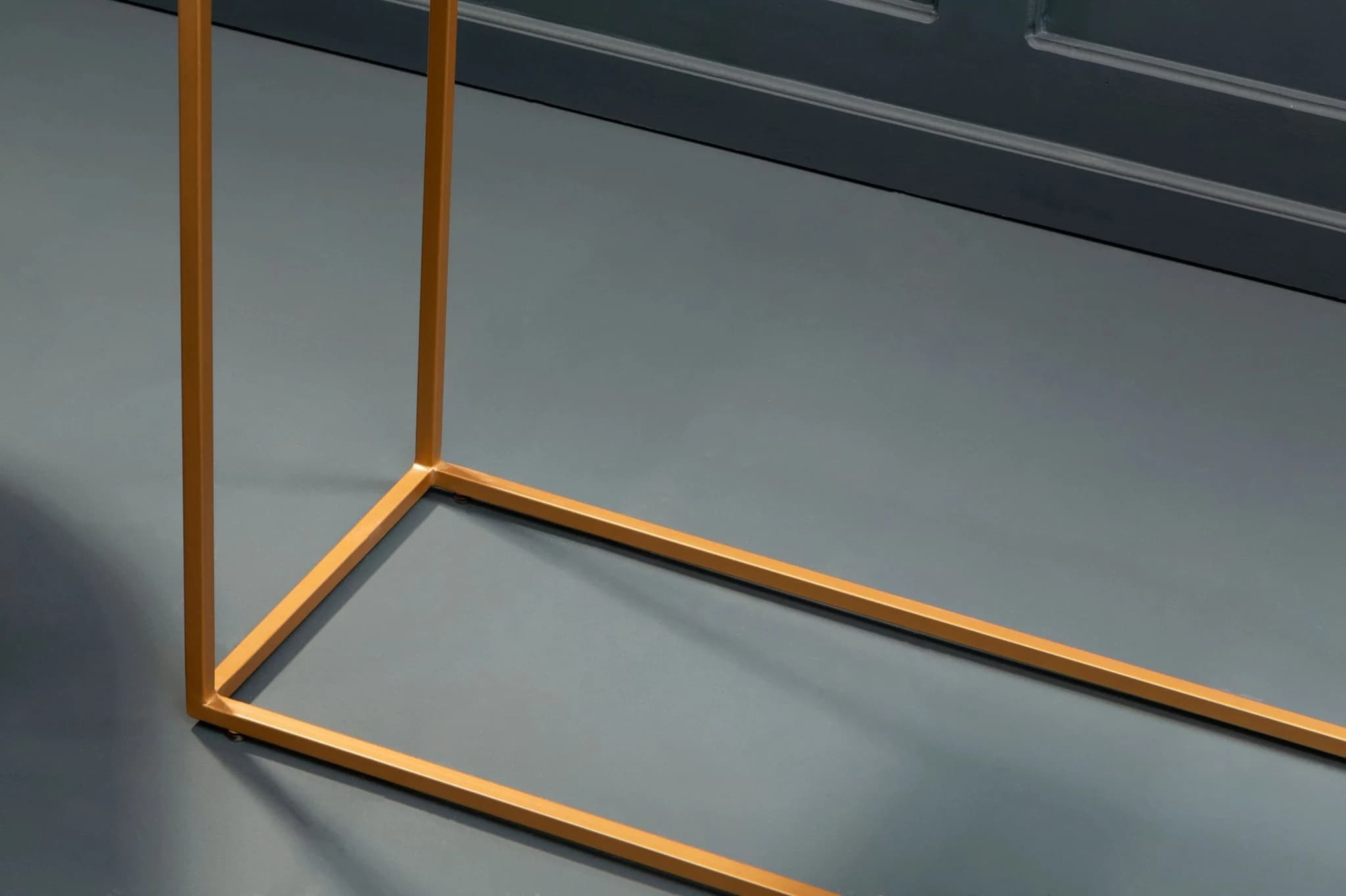 Varana Black Marble Top Console Table With Gold Iron Frame - Tables, photo 2 of 8