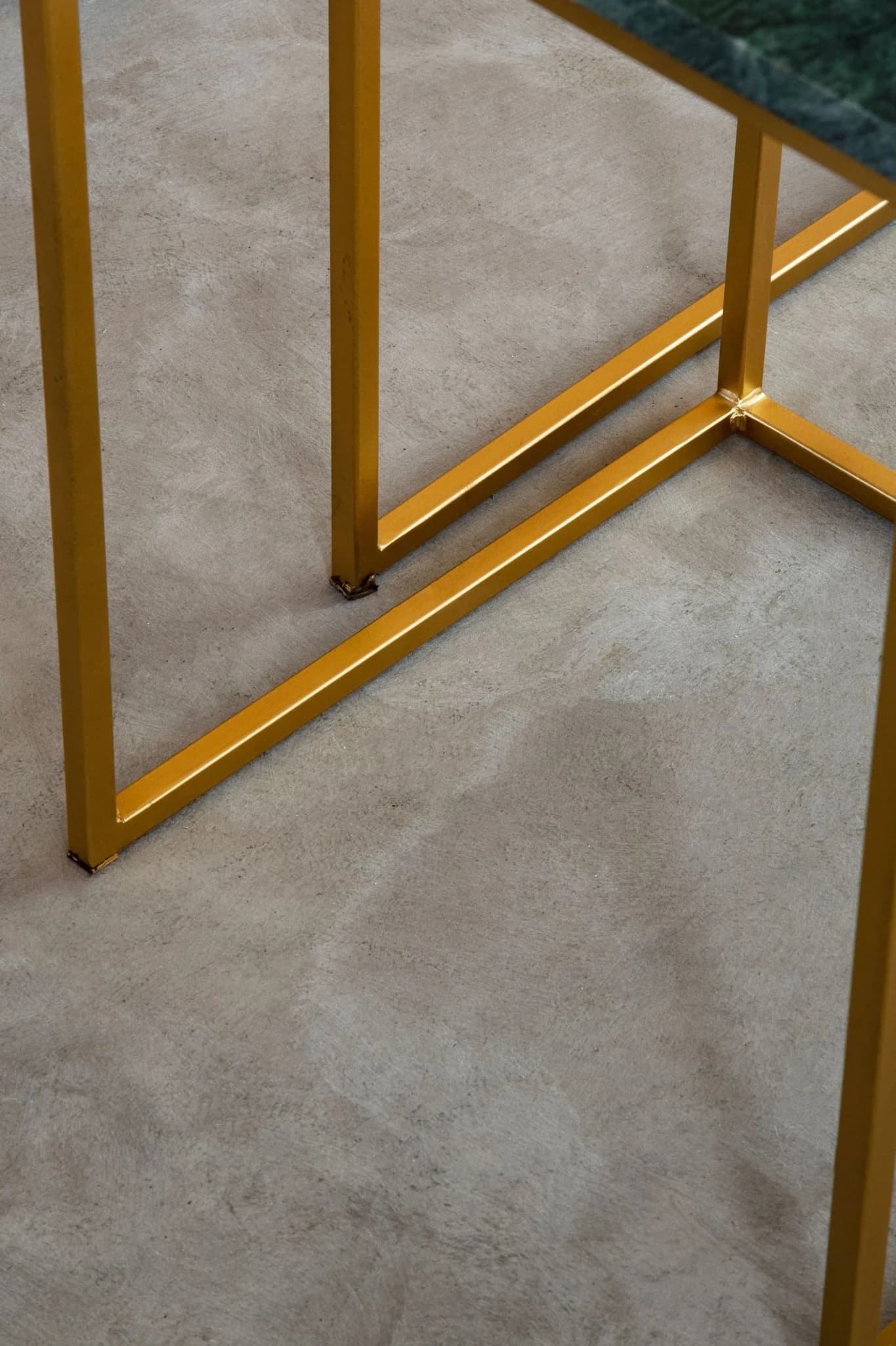 Mandoli Green Marble and Gold Finish Set of 2 Nesting Tables - Tables, photo 3 of 8