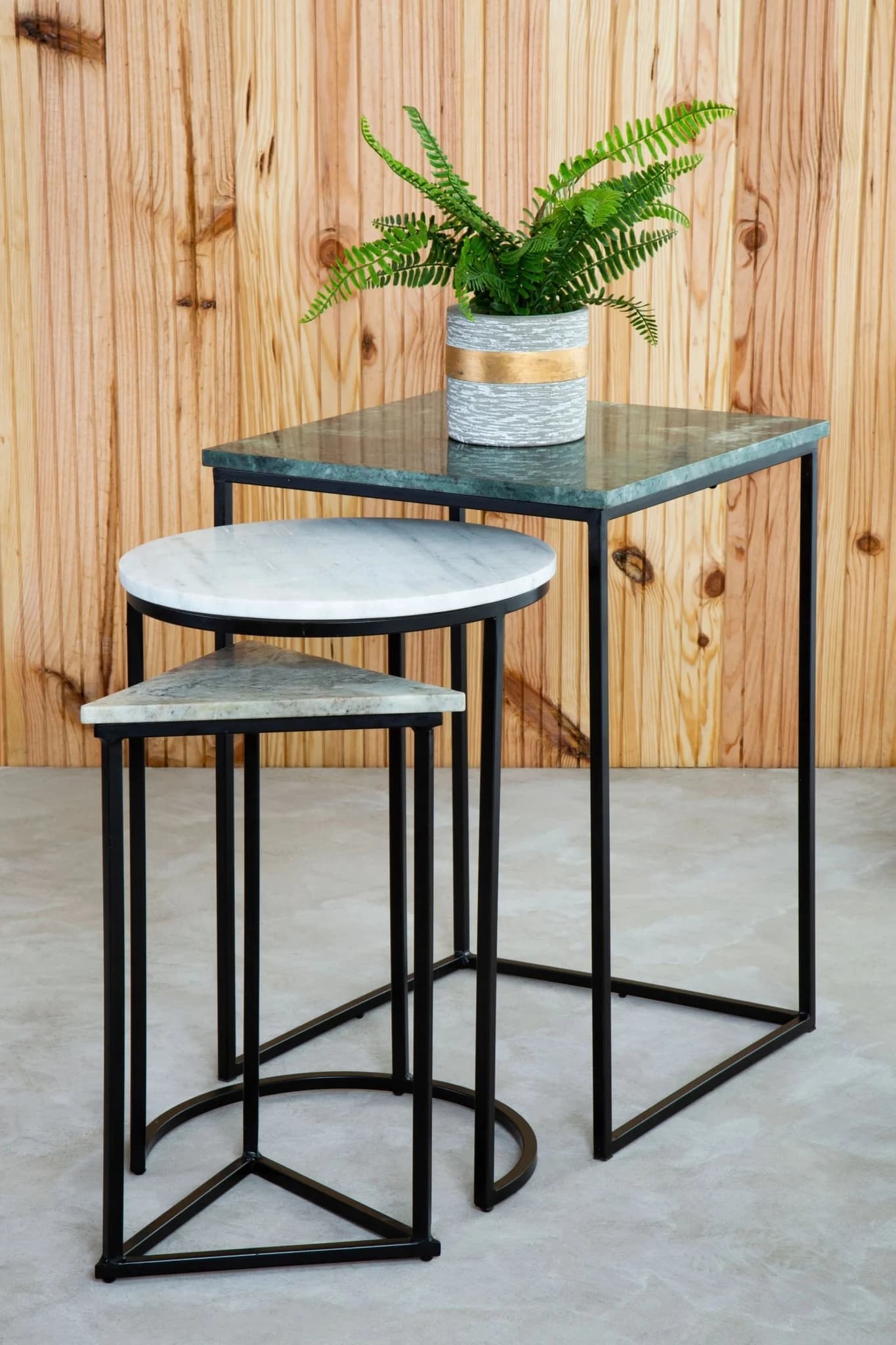 Mandoli Nest Of 3 Assorted Marble Tables - Tables, photo 6 of 8