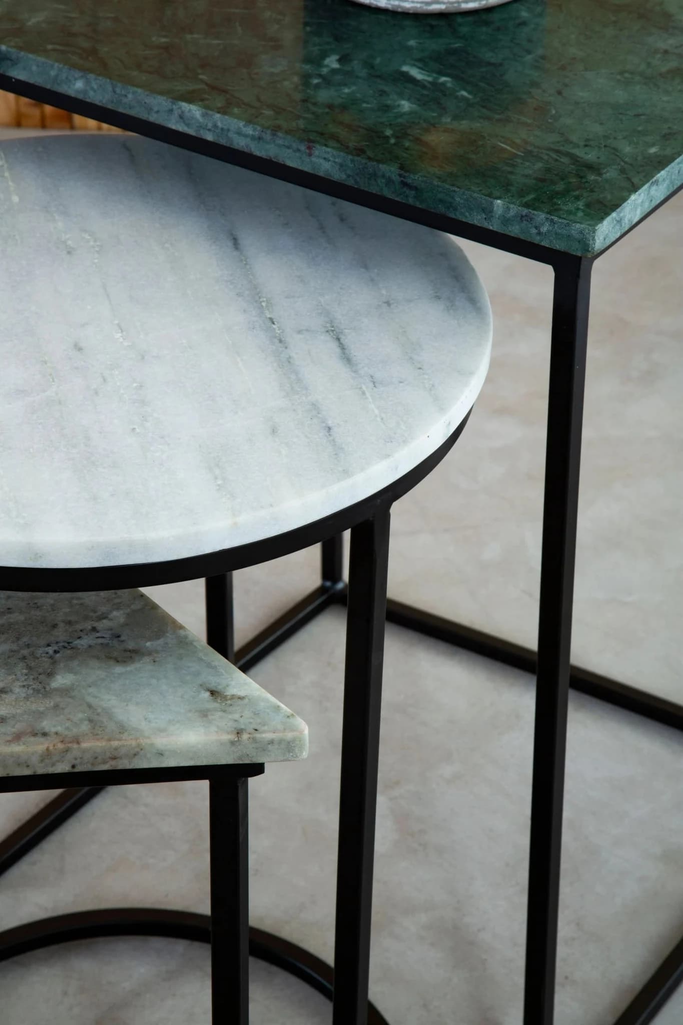 Mandoli Nest Of 3 Assorted Marble Tables - Tables, photo 4 of 8