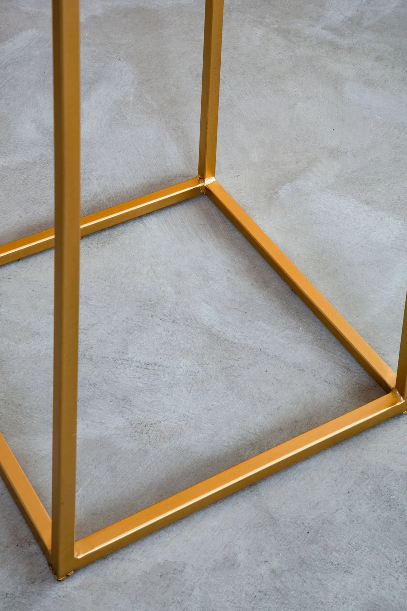 Mandoli White Marble and Gold Set of Tall Side Tables - Tables, photo 4 of 8