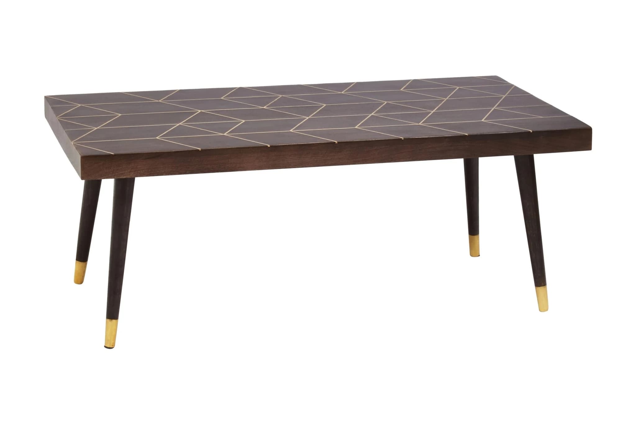Naro Dark Mango Wood with Gold Inlay Coffee Table - Tables, photo 4 of 7