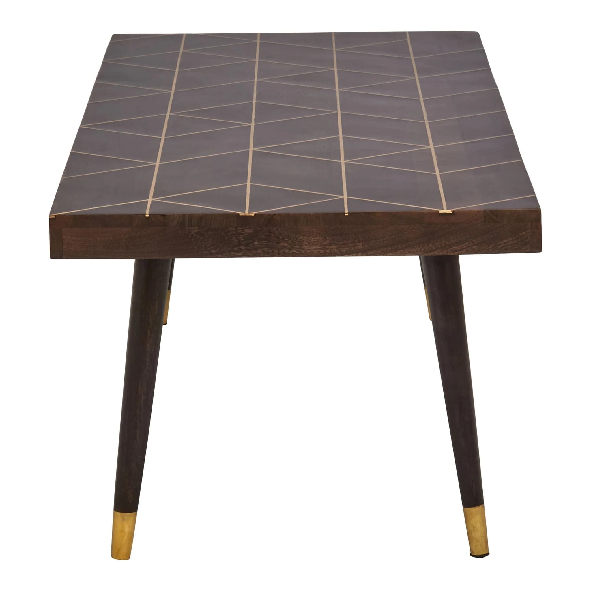 Naro Dark Mango Wood with Gold Inlay Coffee Table - Tables, photo 2 of 7