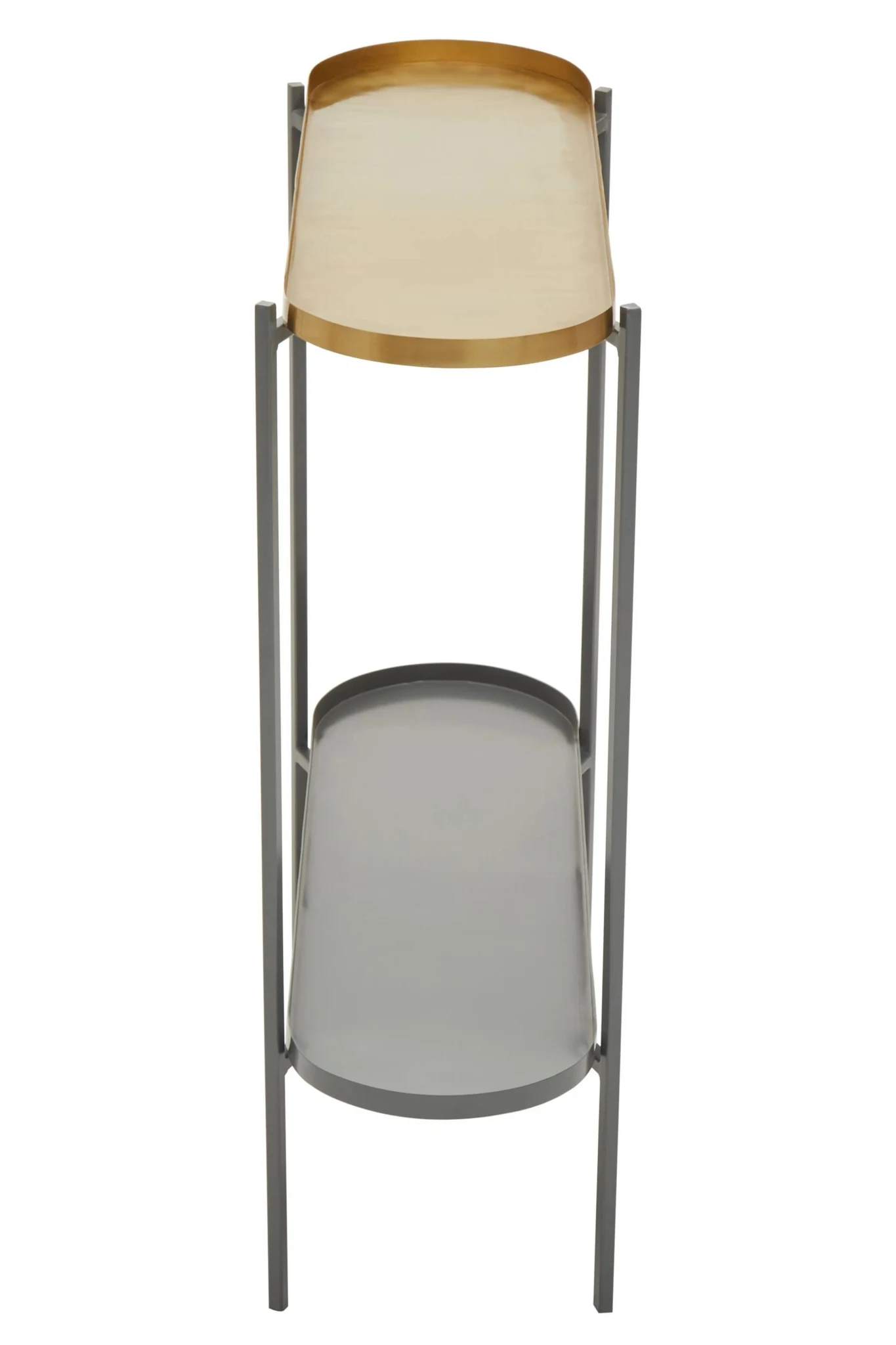 Kobra Grey and Gold Finish 2 Tier Console Table - Tables, photo 3 of 8