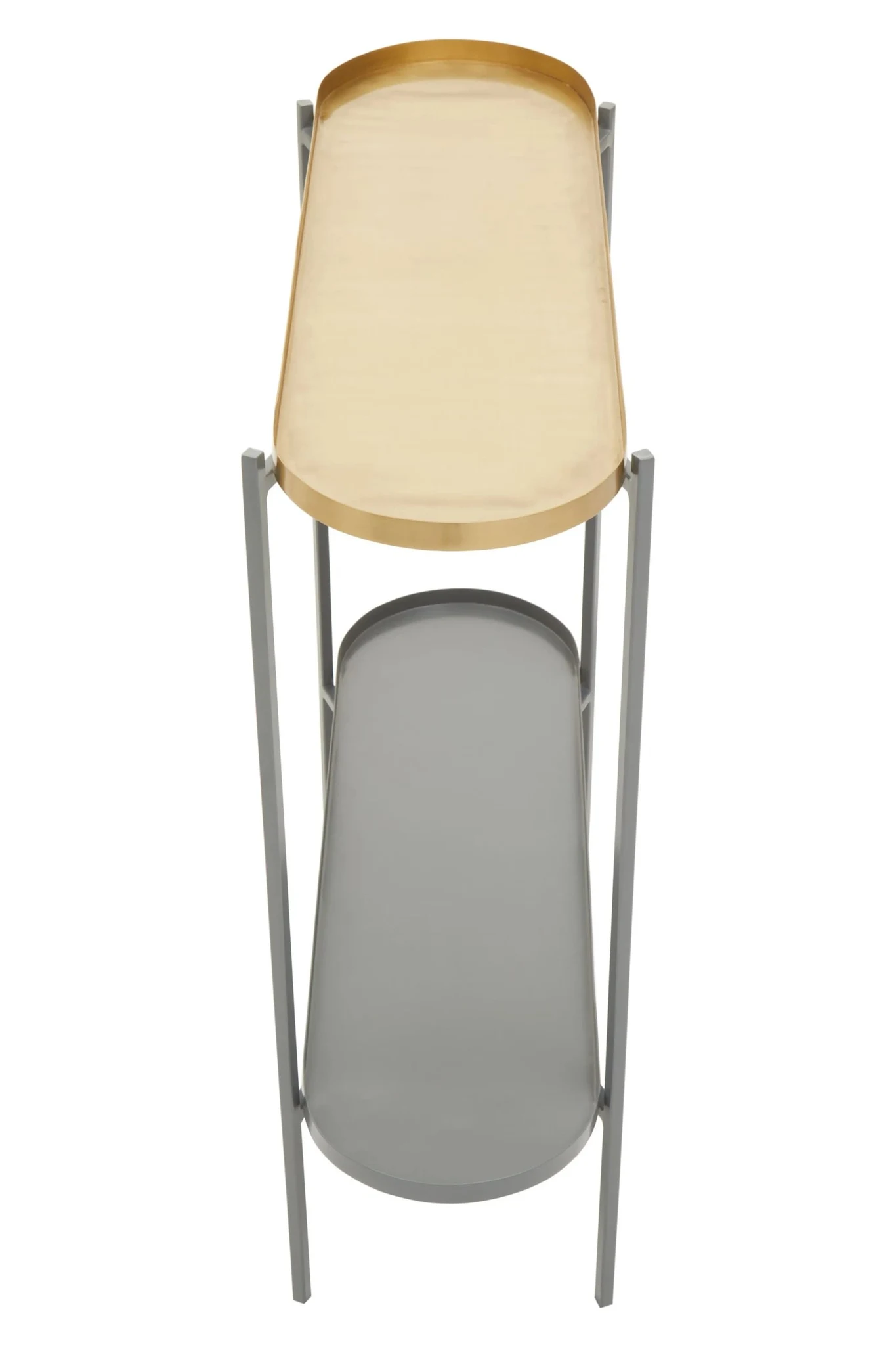 Kobra Grey and Gold Finish 2 Tier Console Table - Tables, photo 2 of 8