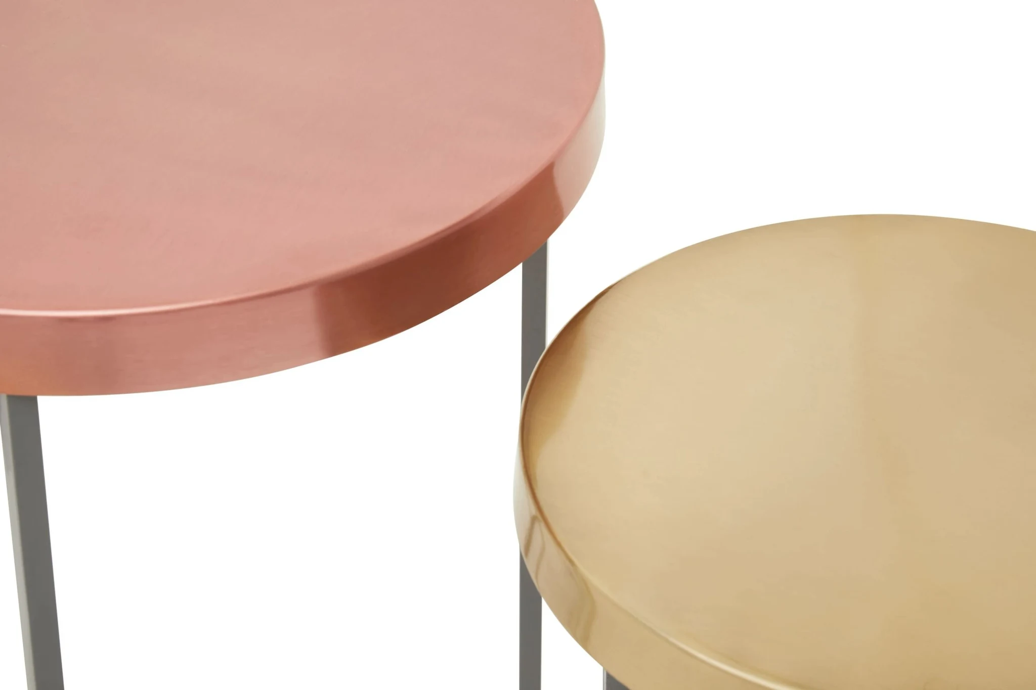 Kobra Gold and Copper Finish Set Of Three Nesting Tables - Tables, photo 6 of 8