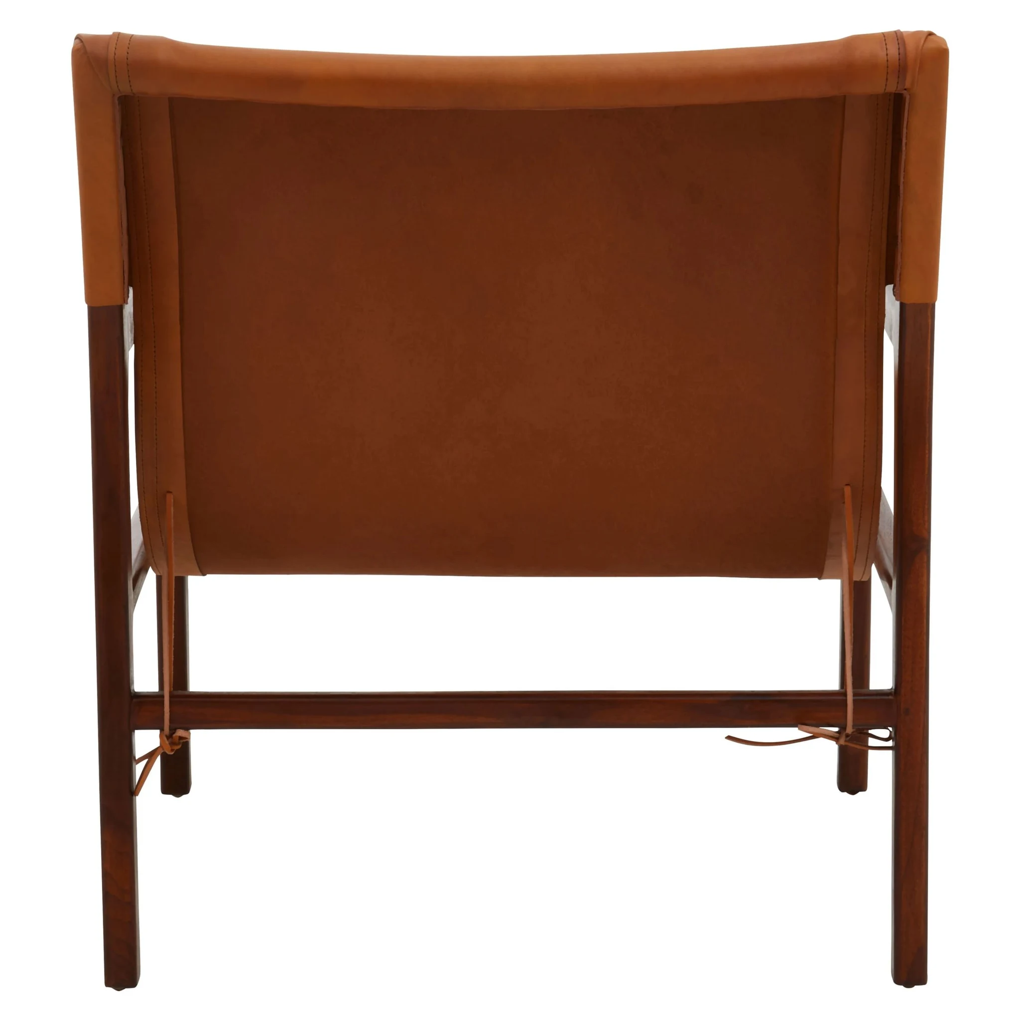 Inca Antique Brown Leather Sling Chair - Seating, photo 6 of 8