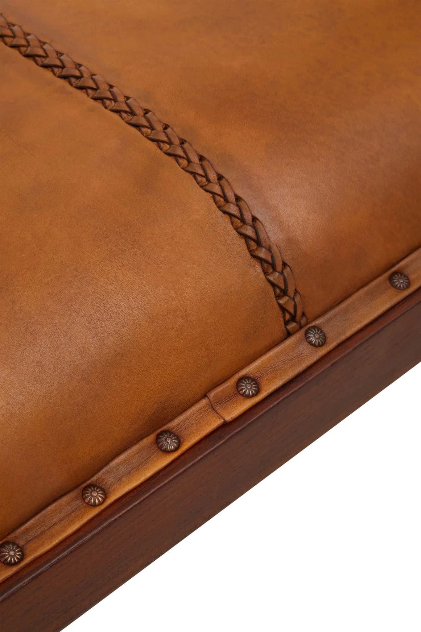 Inca Tan Leather Bench - Seating, photo 8 of 8
