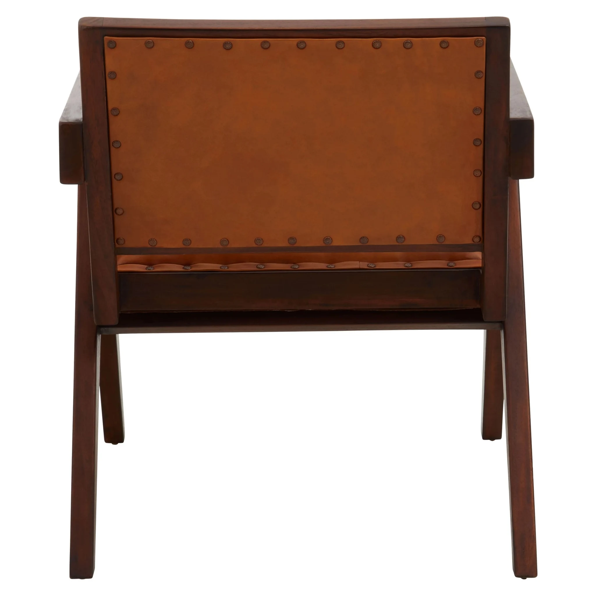 Inca Tan Leather and Teak Frame Dining Chair - Seating, photo 5 of 8