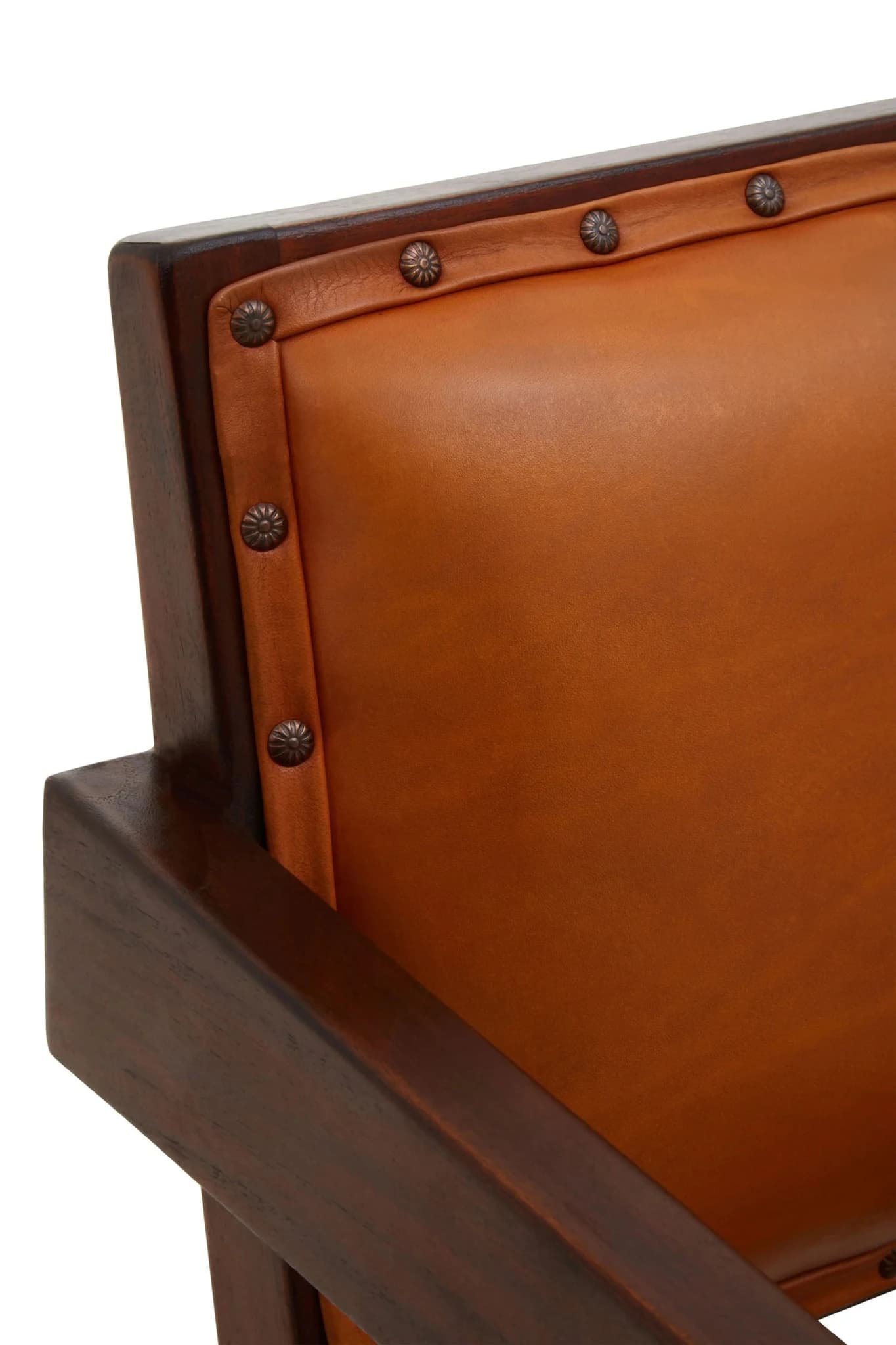 Inca Tan Leather and Teak Frame Dining Chair - Seating, photo 8 of 8