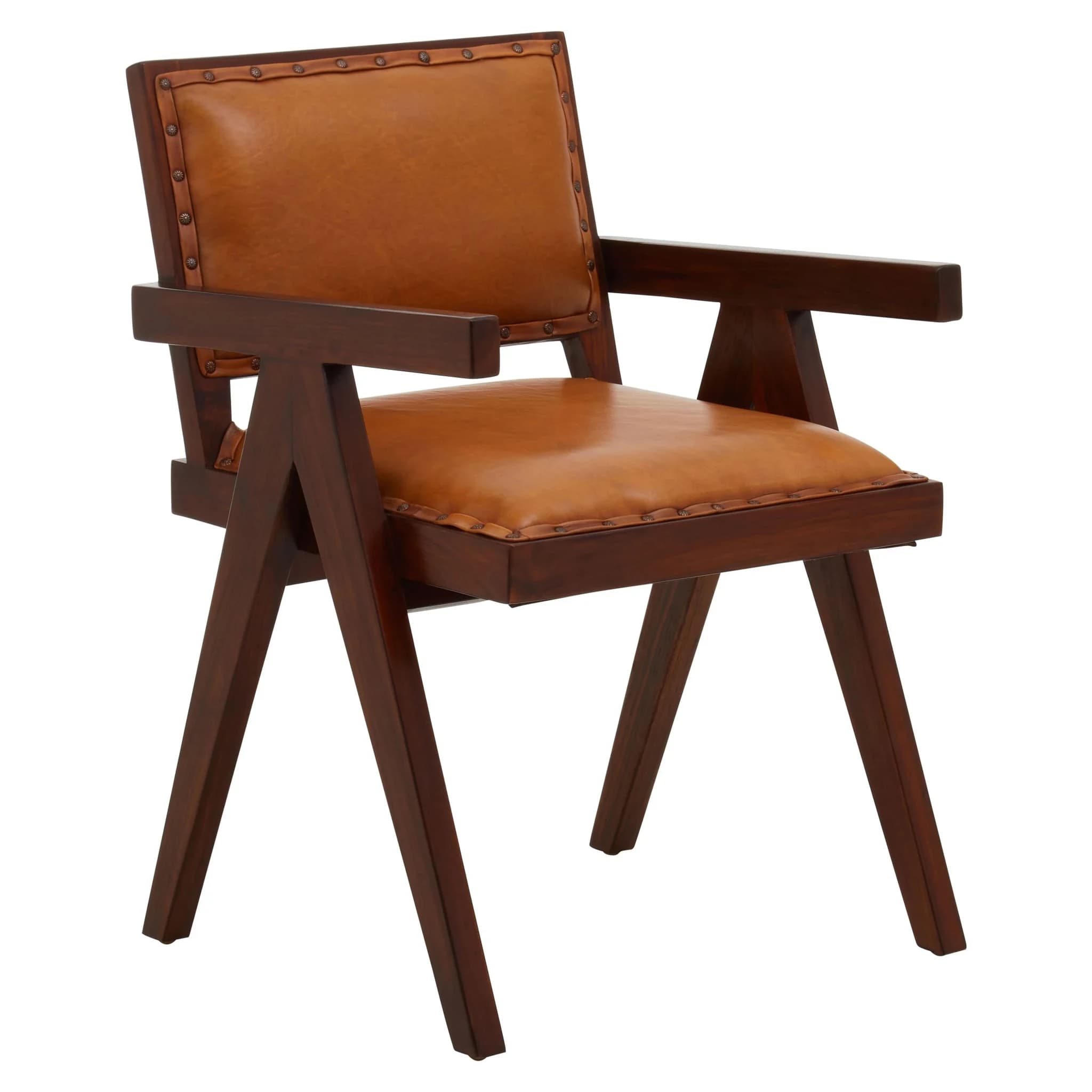 Inca Tan Leather Dining Chair - Seating, photo 7 of 8