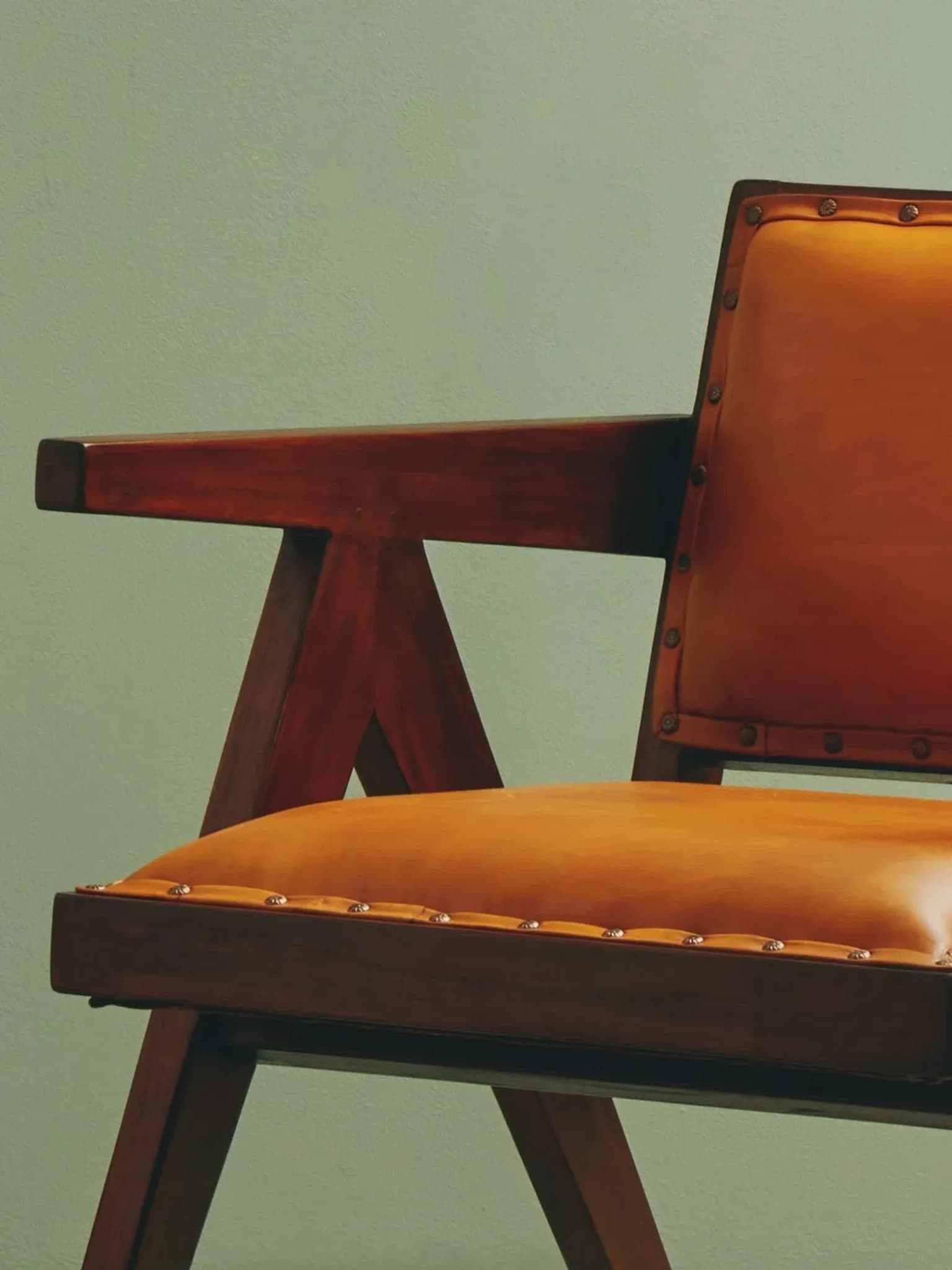 Inca Tan Leather Dining Chair - Seating, photo 3 of 8