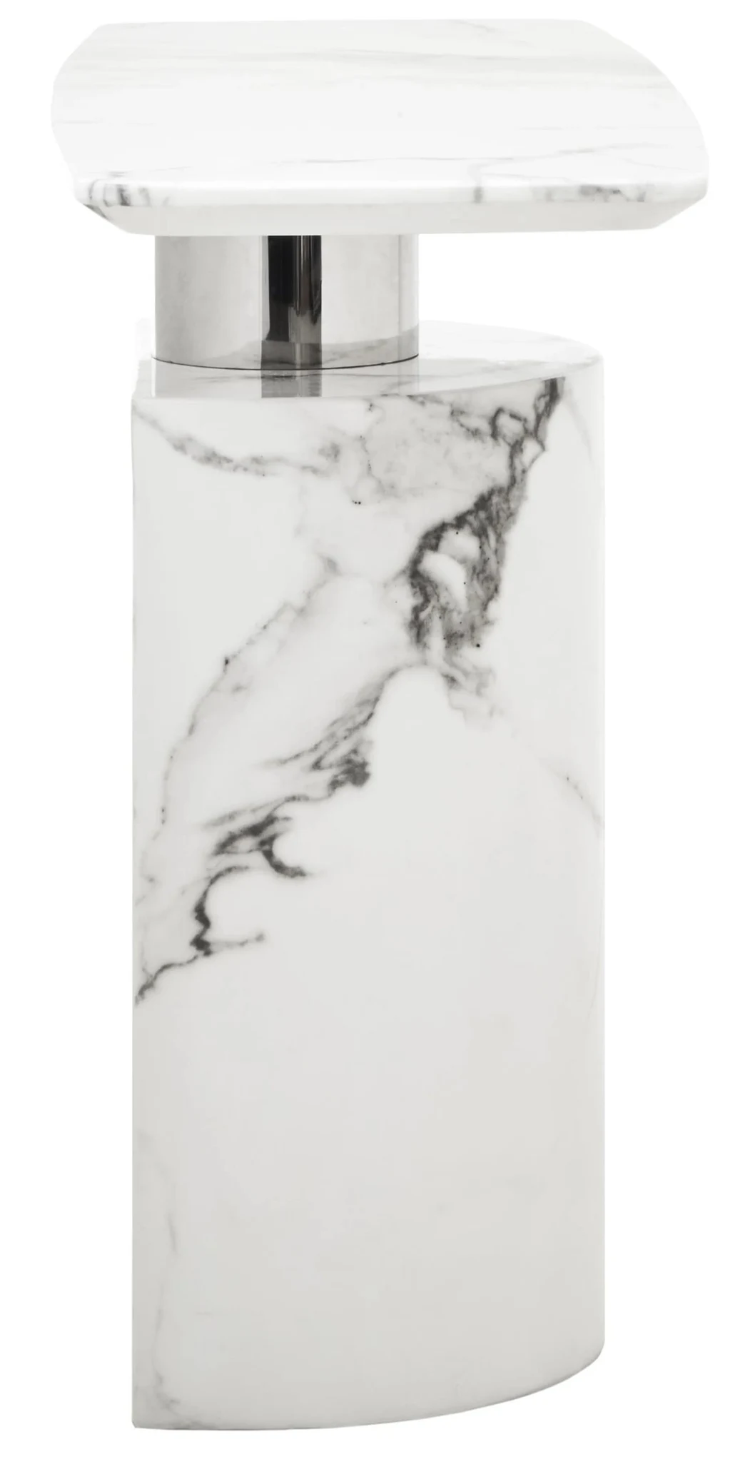 Sesto White Marble Console Table - Tables, photo 2 of 6