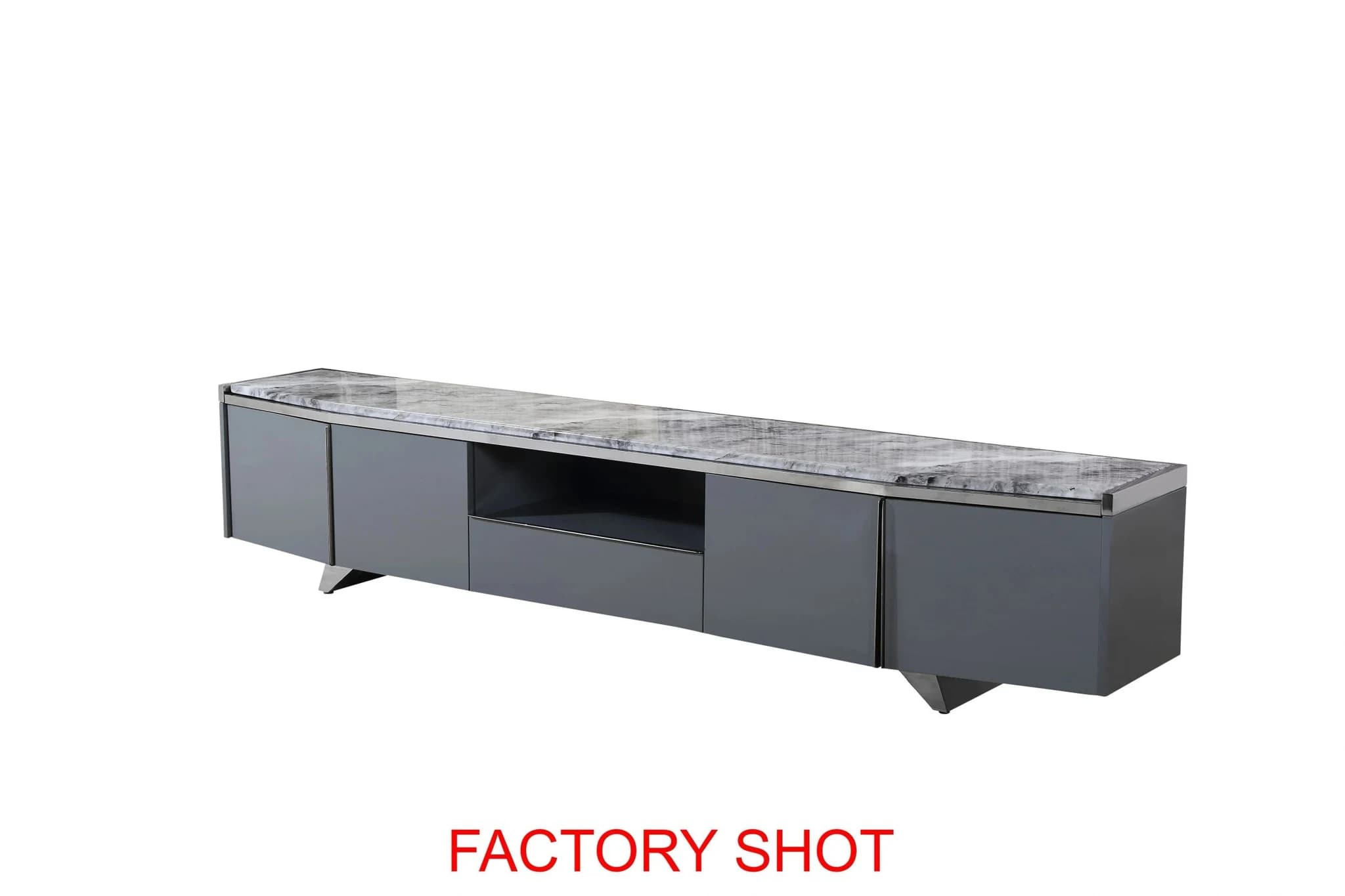 Saronno Grey Marble Top Media Unit - Bookcases & shelving, photo 2 of 2