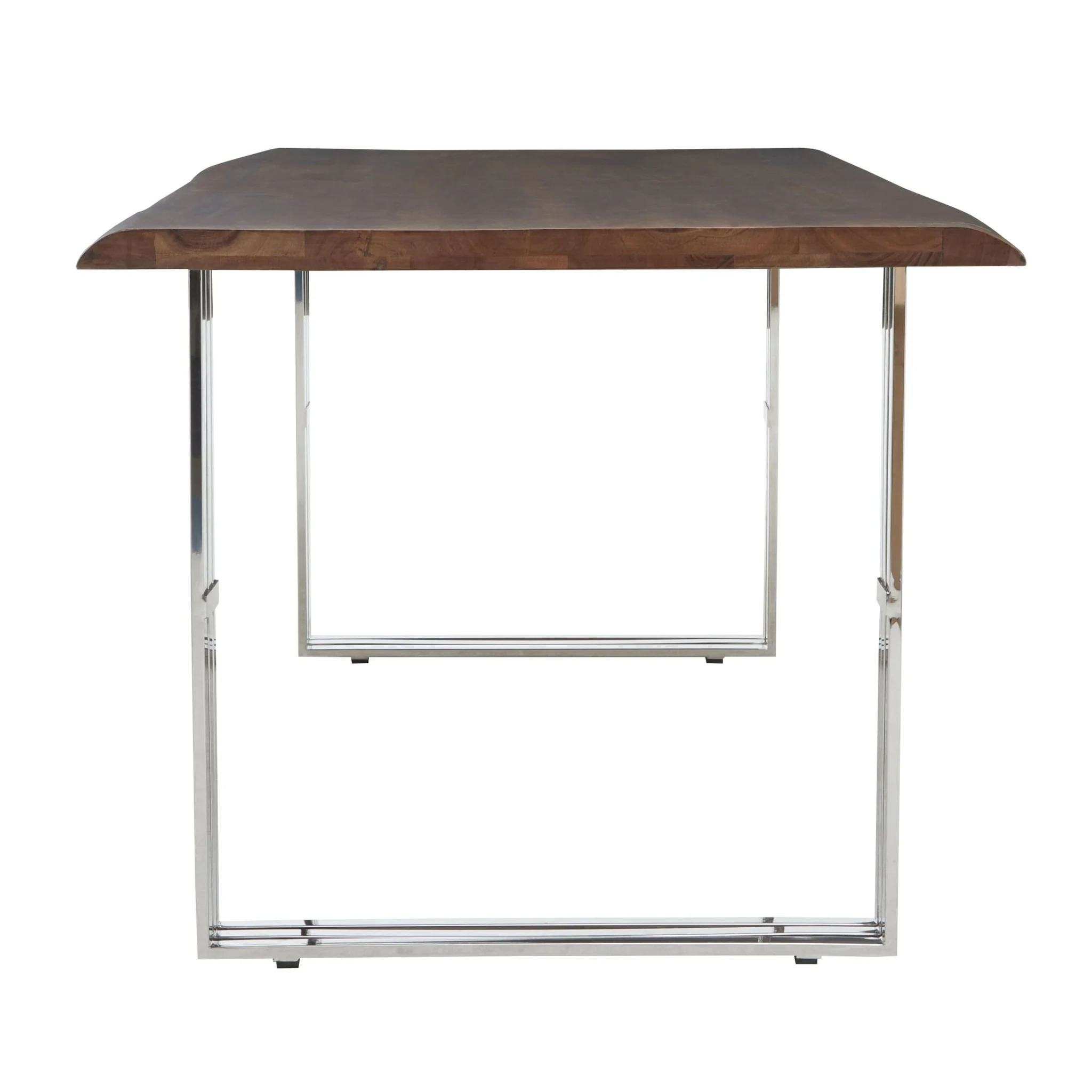 Hampstead Acacia Wood and Silver Legs Dining Table - Tables, photo 2 of 6
