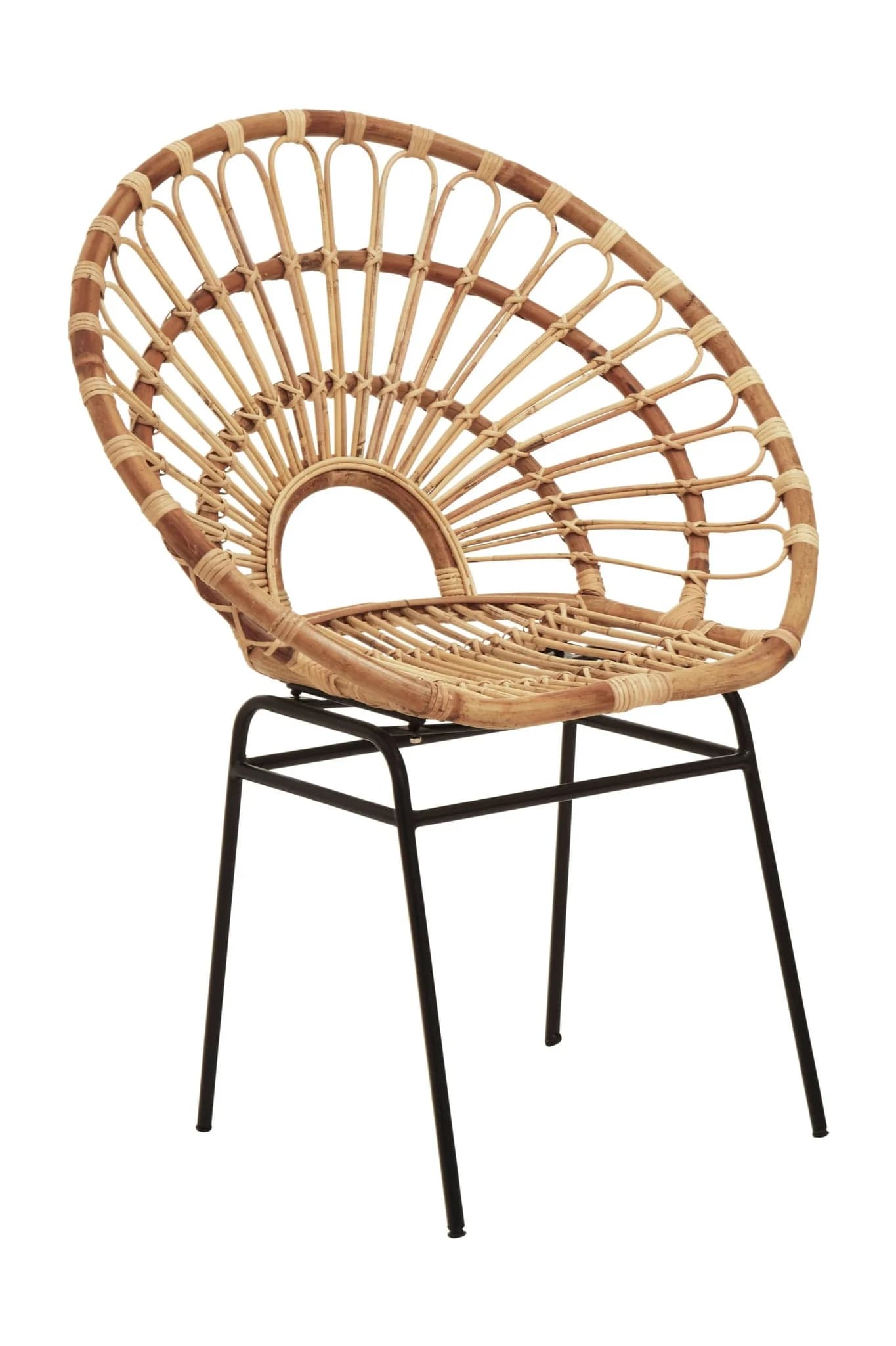 Java Natural Rattan Round Back Accent Chair - Seating, photo 4 of 8