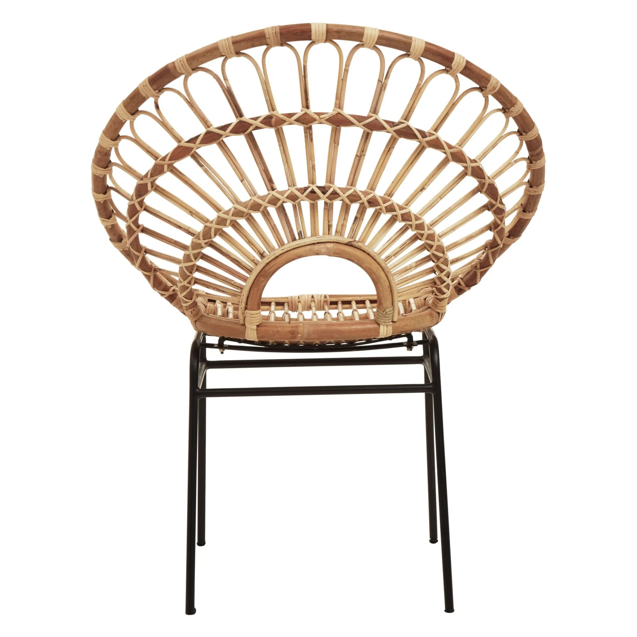 Java Natural Rattan Round Back Accent Chair - Seating, photo 2 of 8