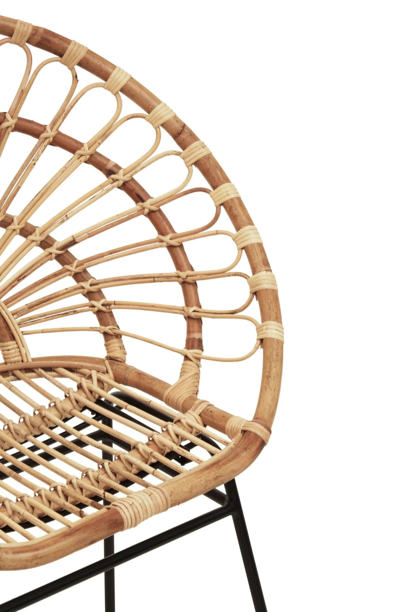 Java Natural Rattan Round Back Accent Chair - Seating, photo 8 of 8
