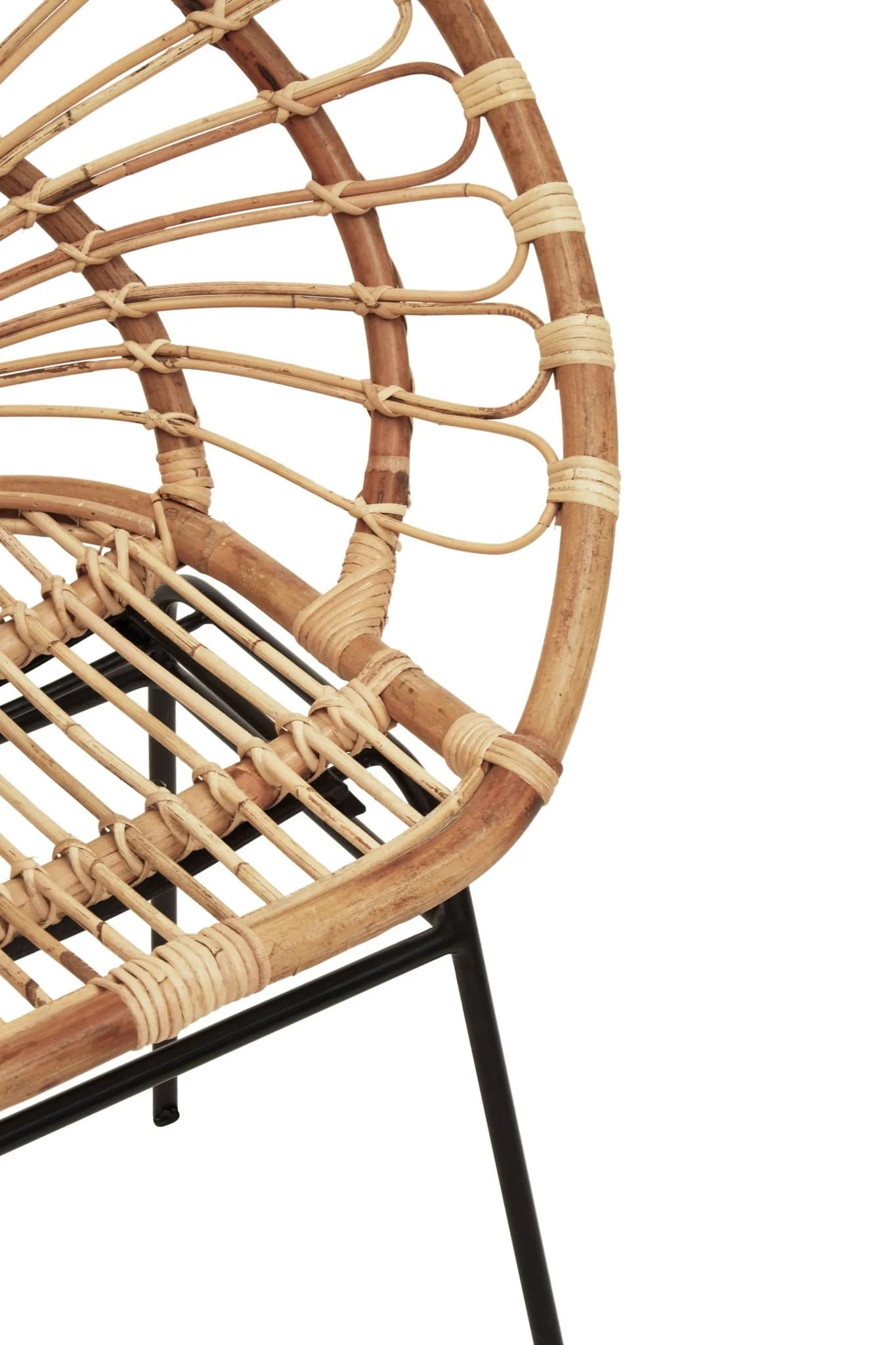 Java Natural Rattan Round Back Accent Chair - Seating, photo 7 of 8