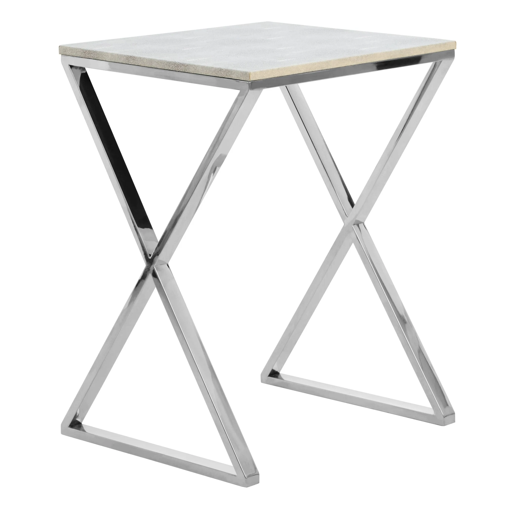 Cardona Grey Shagreen Effect Nest of Three Tables - Tables, photo 4 of 8