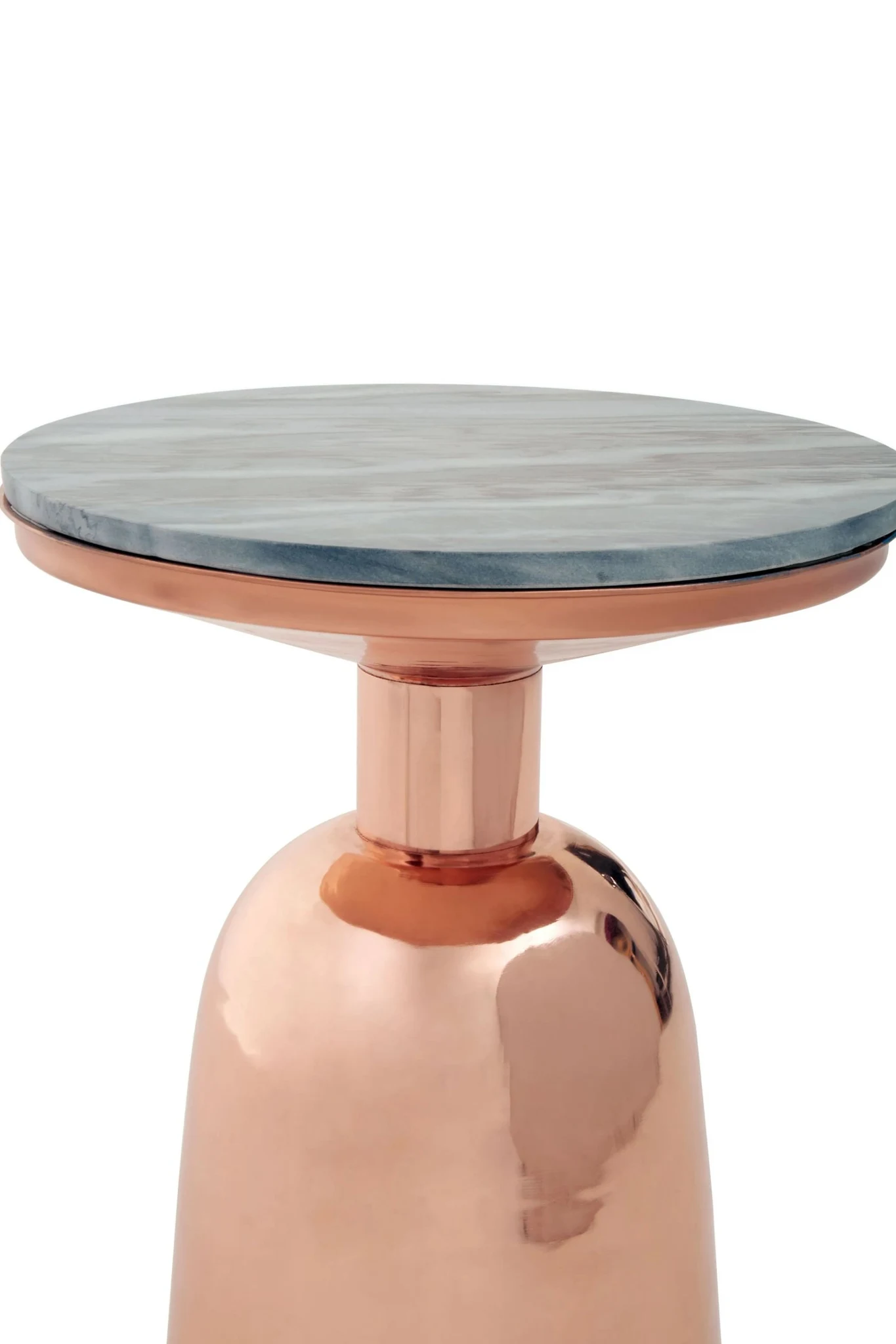 Amira Black Marble Top Copper Base Side Table. - Tables, photo 6 of 6