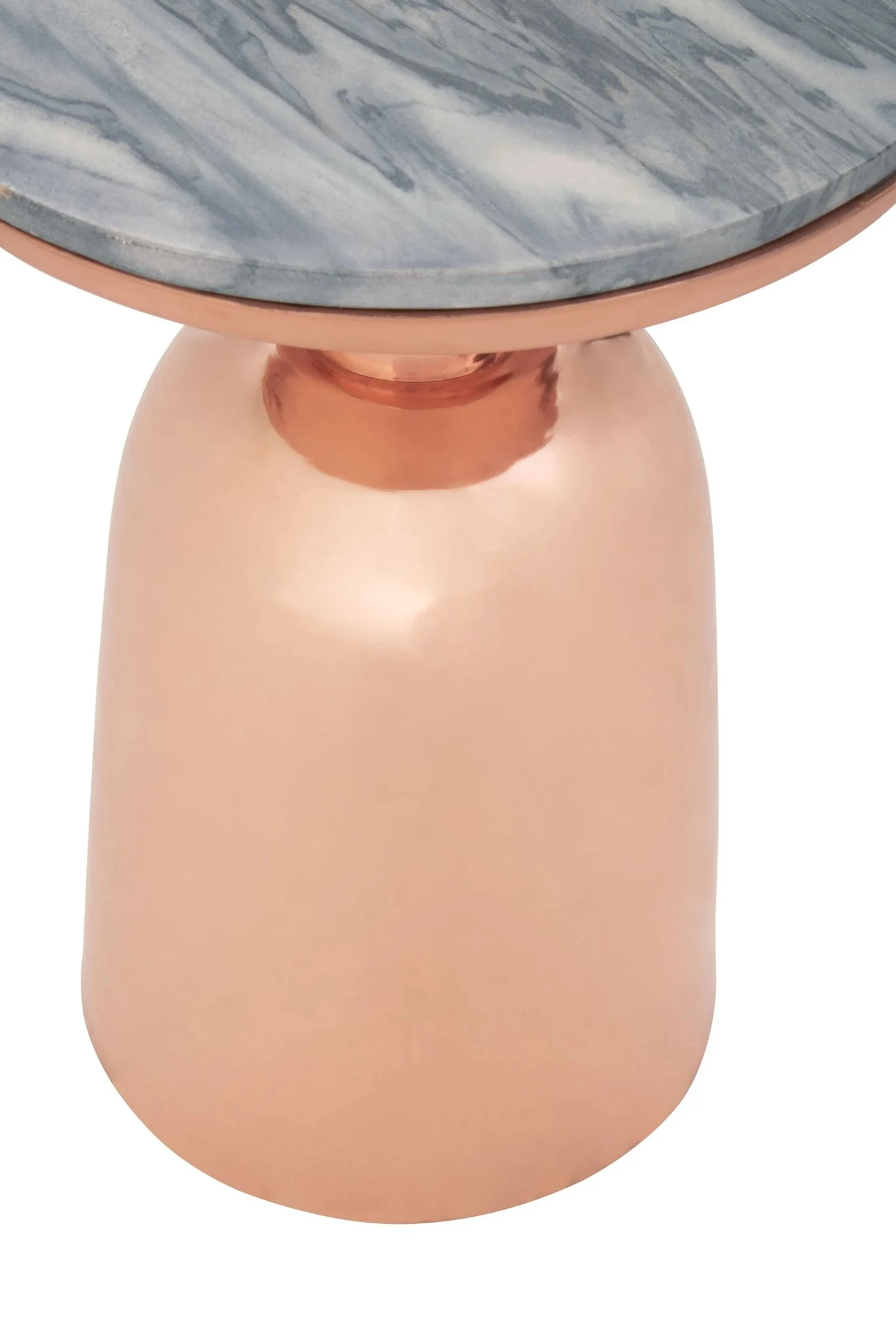Amira Black Marble Top Copper Base Side Table. - Tables, photo 5 of 6