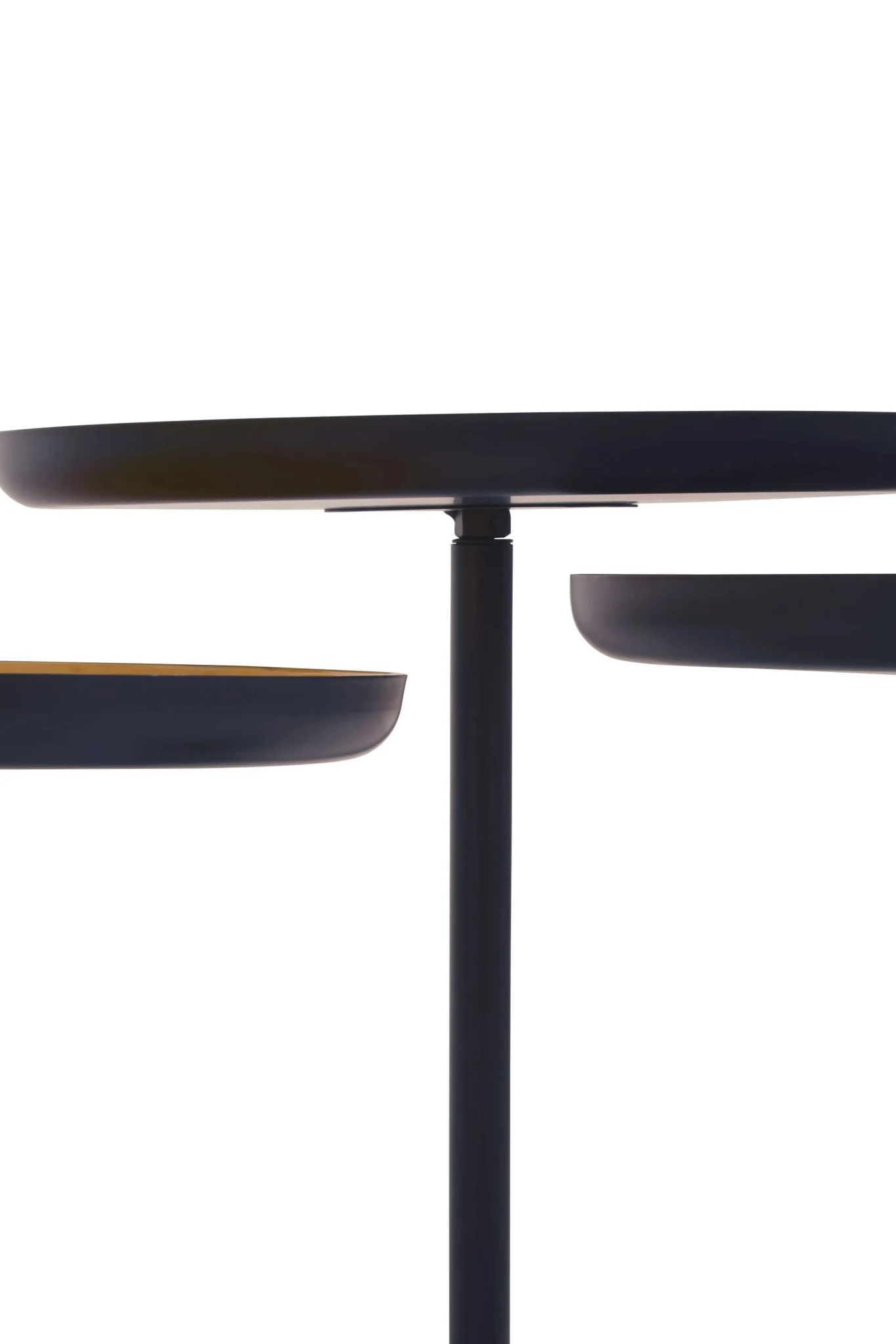 Amira Set Of Three Gold And Black Tray Side Tables - Tables, photo 4 of 6
