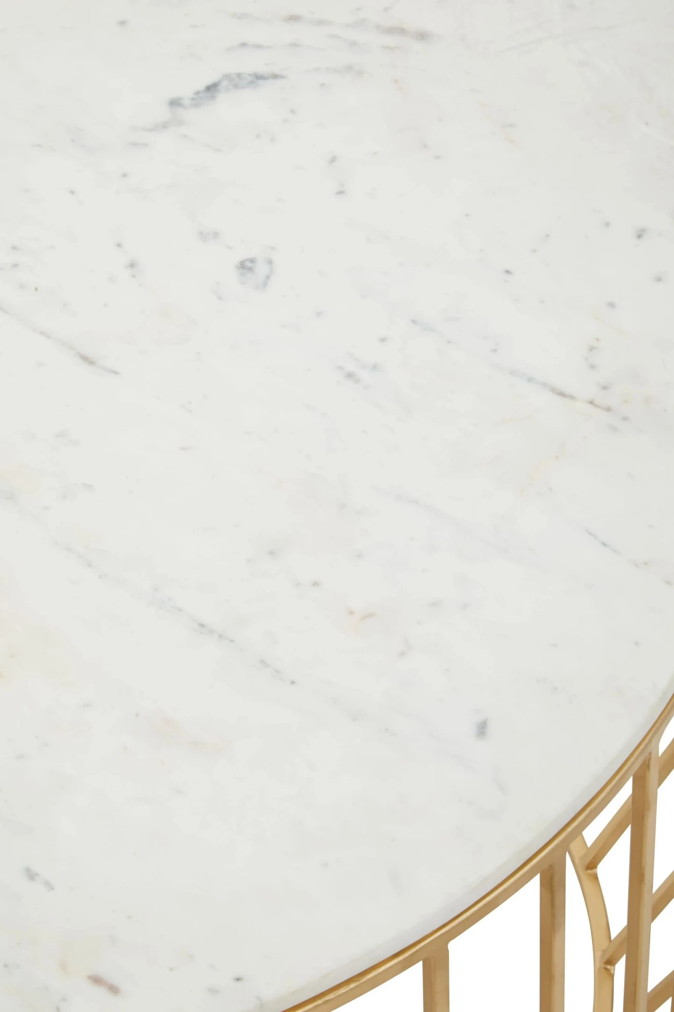 Pali White Marble And Gold Coffee Table. - Tables, photo 3 of 5