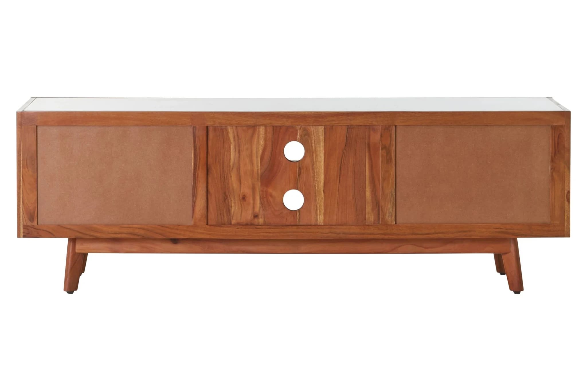 Myan Acacia Wood and White Marble Media Unit - Bookcases & shelving, photo 7 of 8