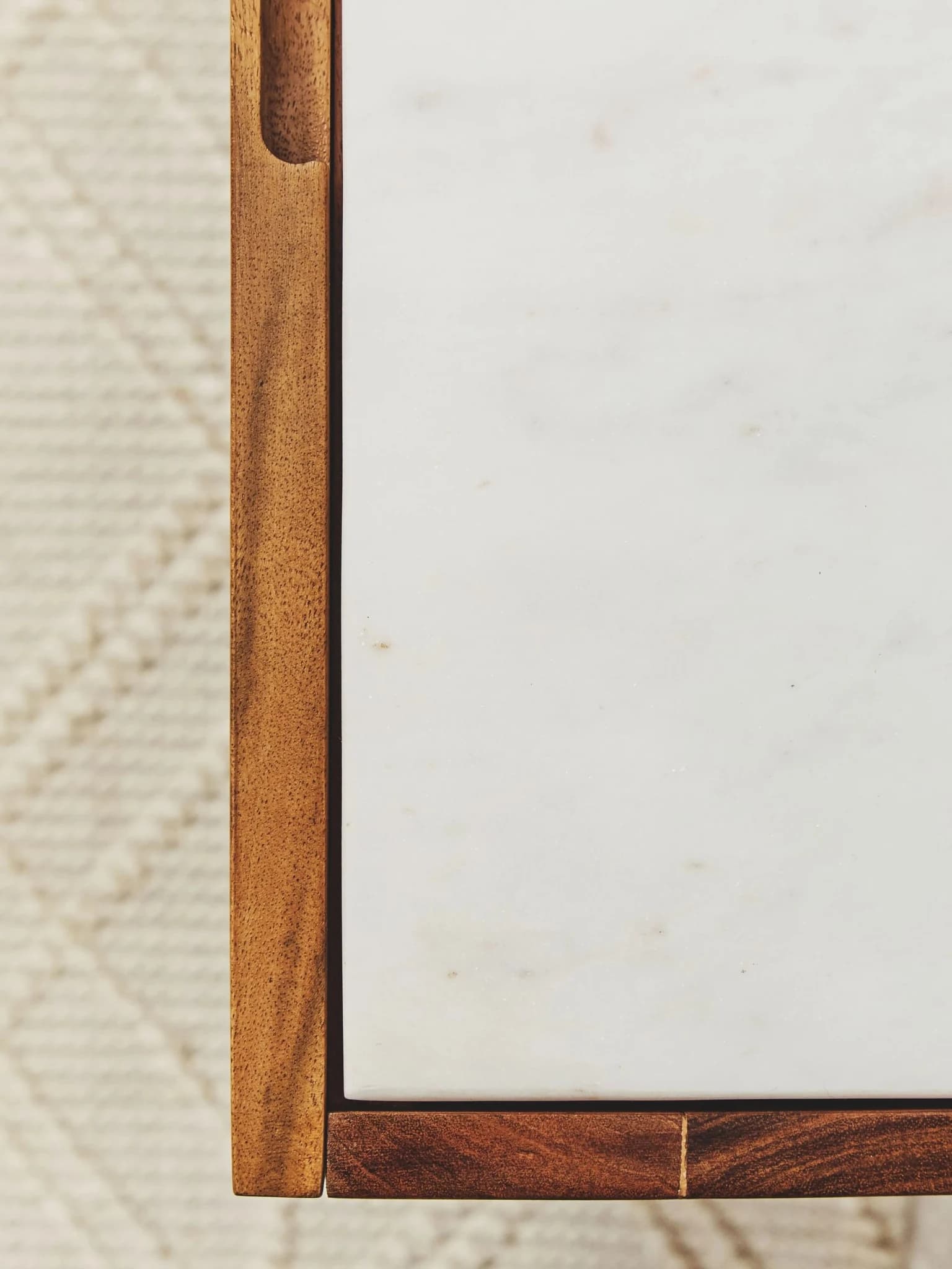 Myan Acacia Wood and White Marble Sideboard - Bookcases & shelving, photo 4 of 8