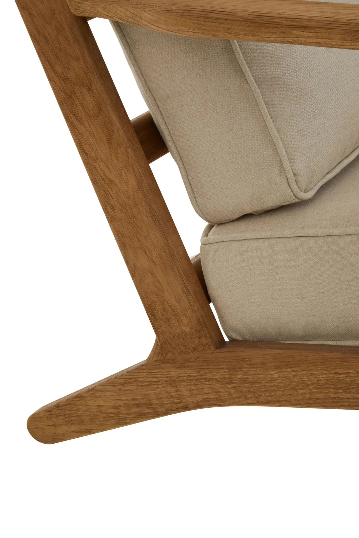 Hector Natural Linen and Oak Wood Armchair - Seating, photo 8 of 8