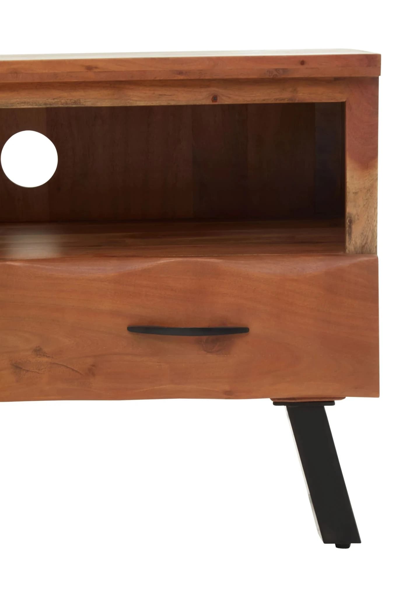 Nashik Three Drawer Acacia Media Unit - Bookcases & shelving, photo 7 of 8