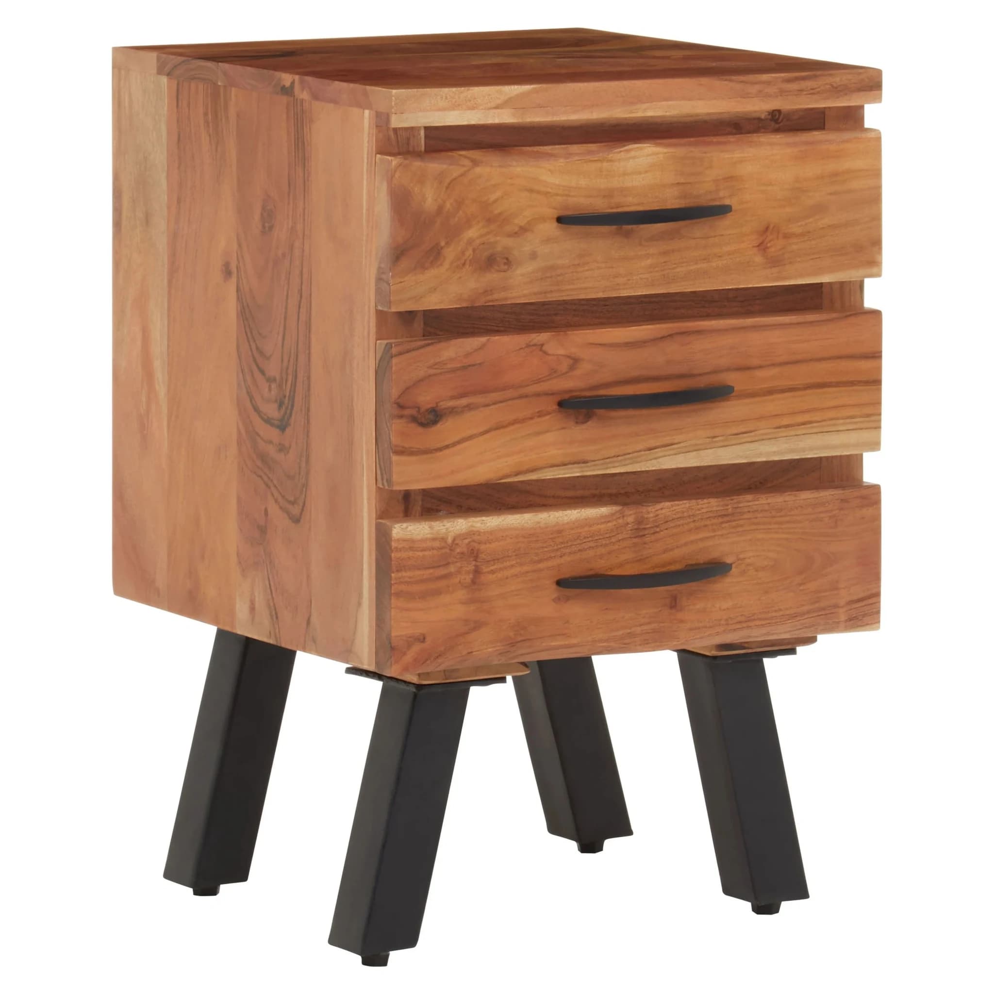 Nashik Three Drawer Acacia Side Table - Tables, photo 5 of 8
