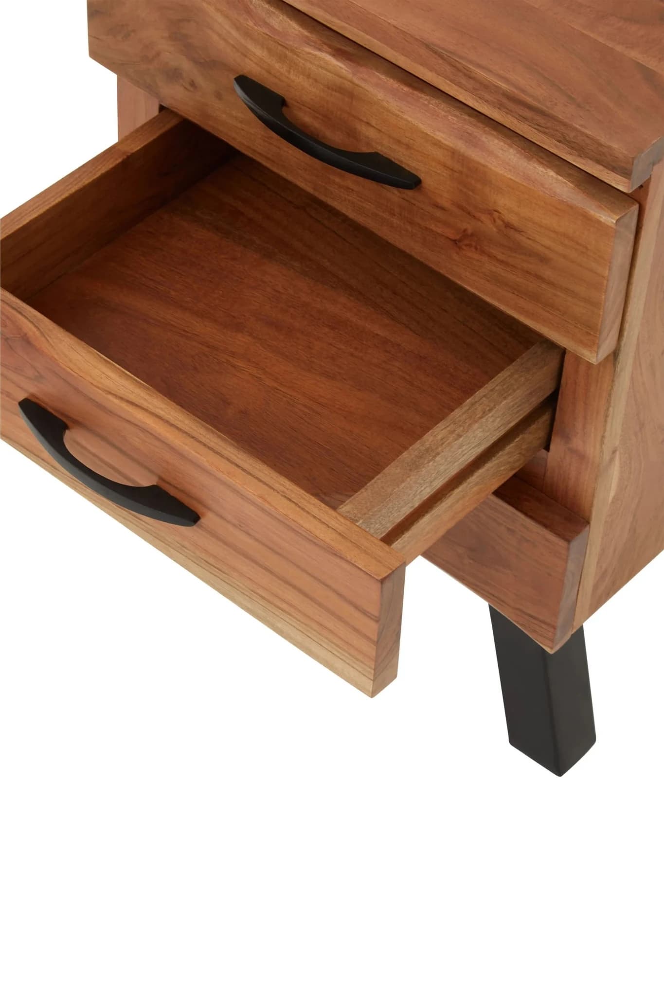 Nashik Three Drawer Acacia Side Table - Tables, photo 6 of 8